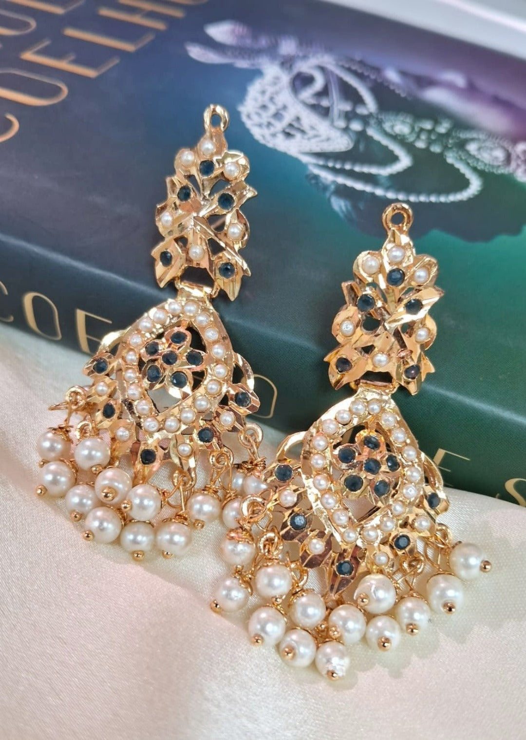 Anya Jadau Earrings - QUEENS JEWELS