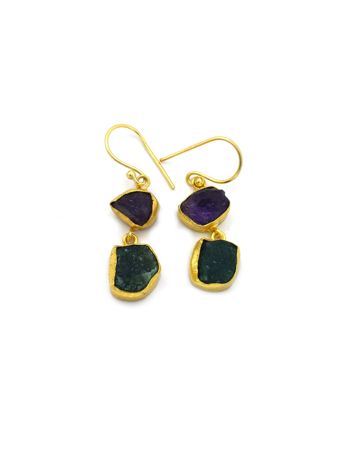 Dainty Two Stone Earrings - QUEENS JEWELS