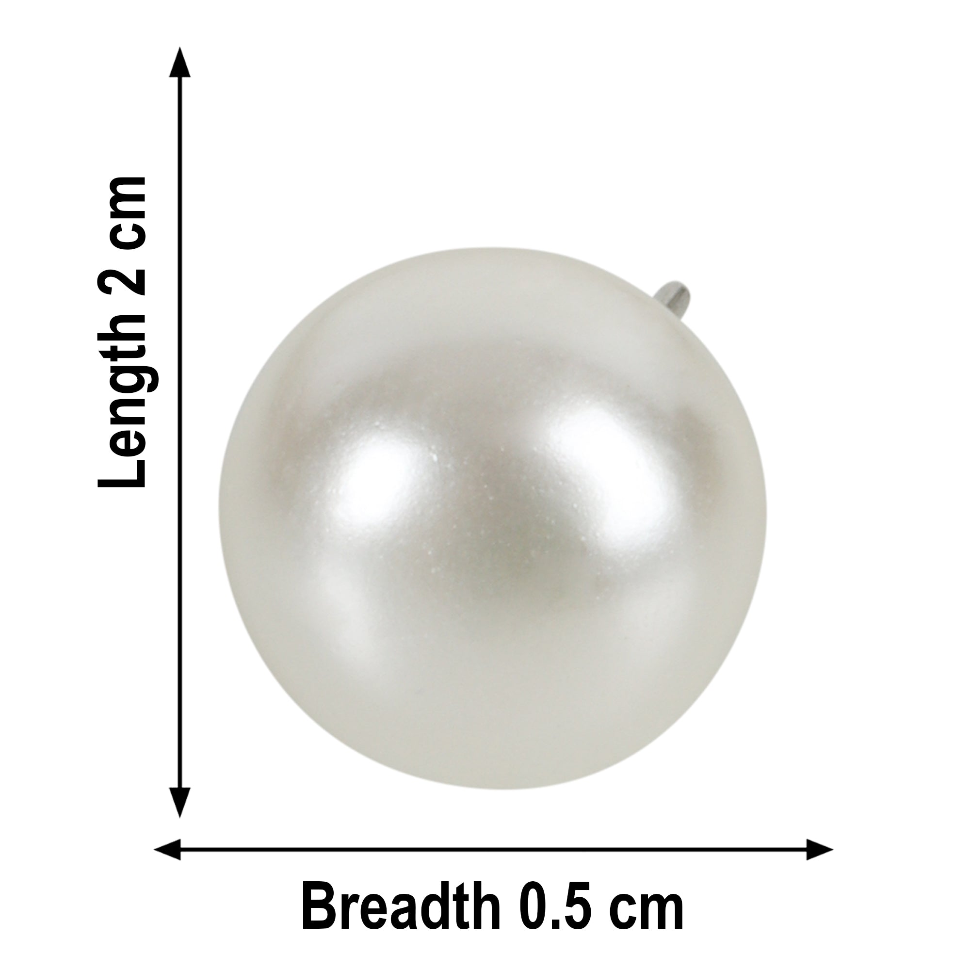 Pair of Elegant Cultured Pearl Stud Earrings -  White & Rose Gold - QUEENS JEWELS