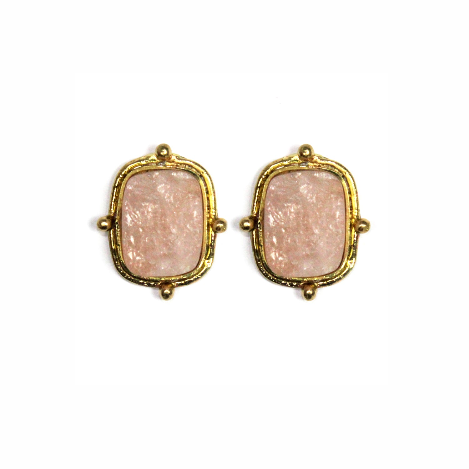 Isabella Semi Precious Stone Stud Earrings - QUEENS JEWELS