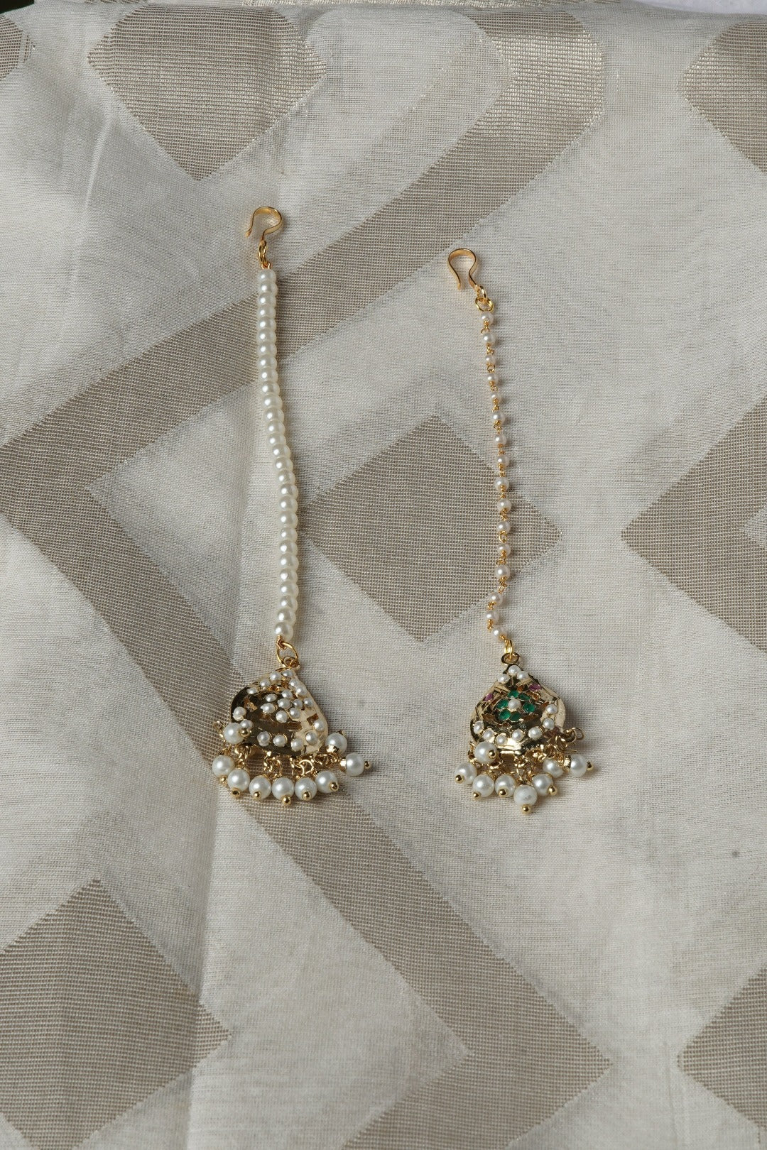 Inaya Gold Plated Jadau Maangtikka - QUEENS JEWELS