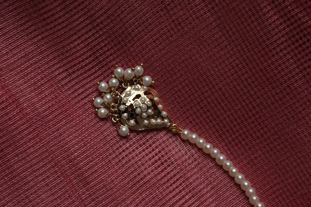 Inaya Gold Plated Jadau Maangtikka - QUEENS JEWELS