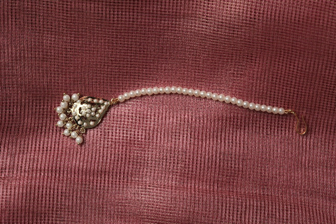 Inaya Gold Plated Jadau Maangtikka - QUEENS JEWELS