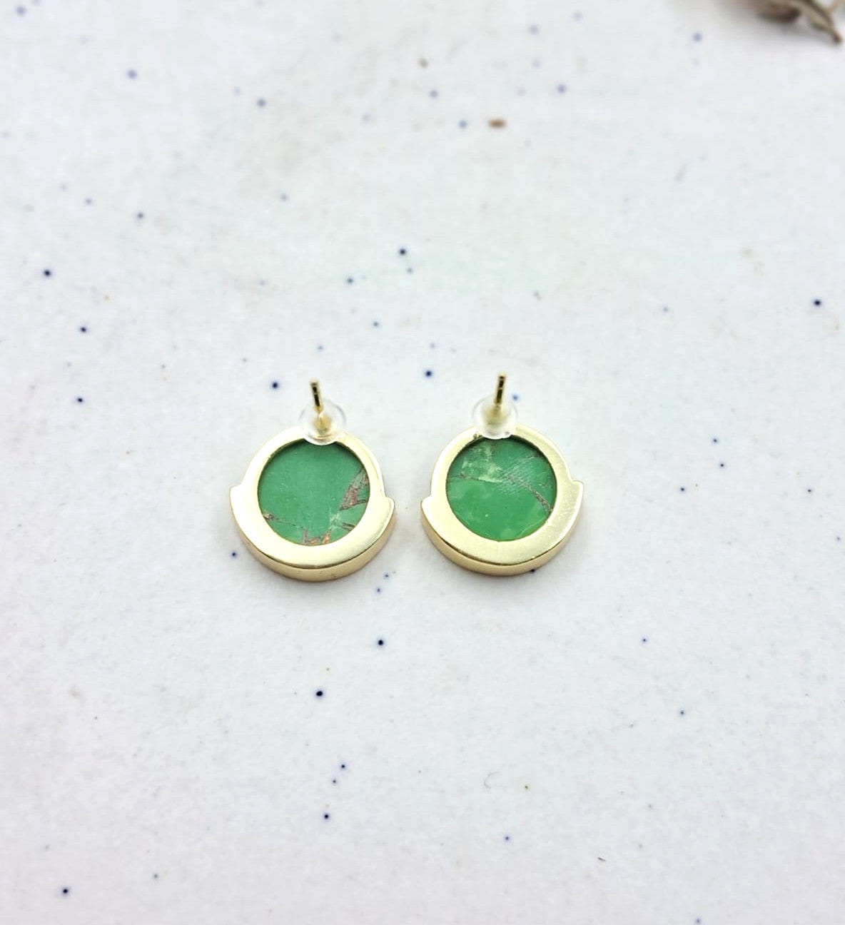 Mohave Round Cut Semi Precious Stud Earrings - QUEENS JEWELS