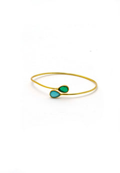 Dual Gemstones Adjustable Bracelet - QUEENS JEWELS