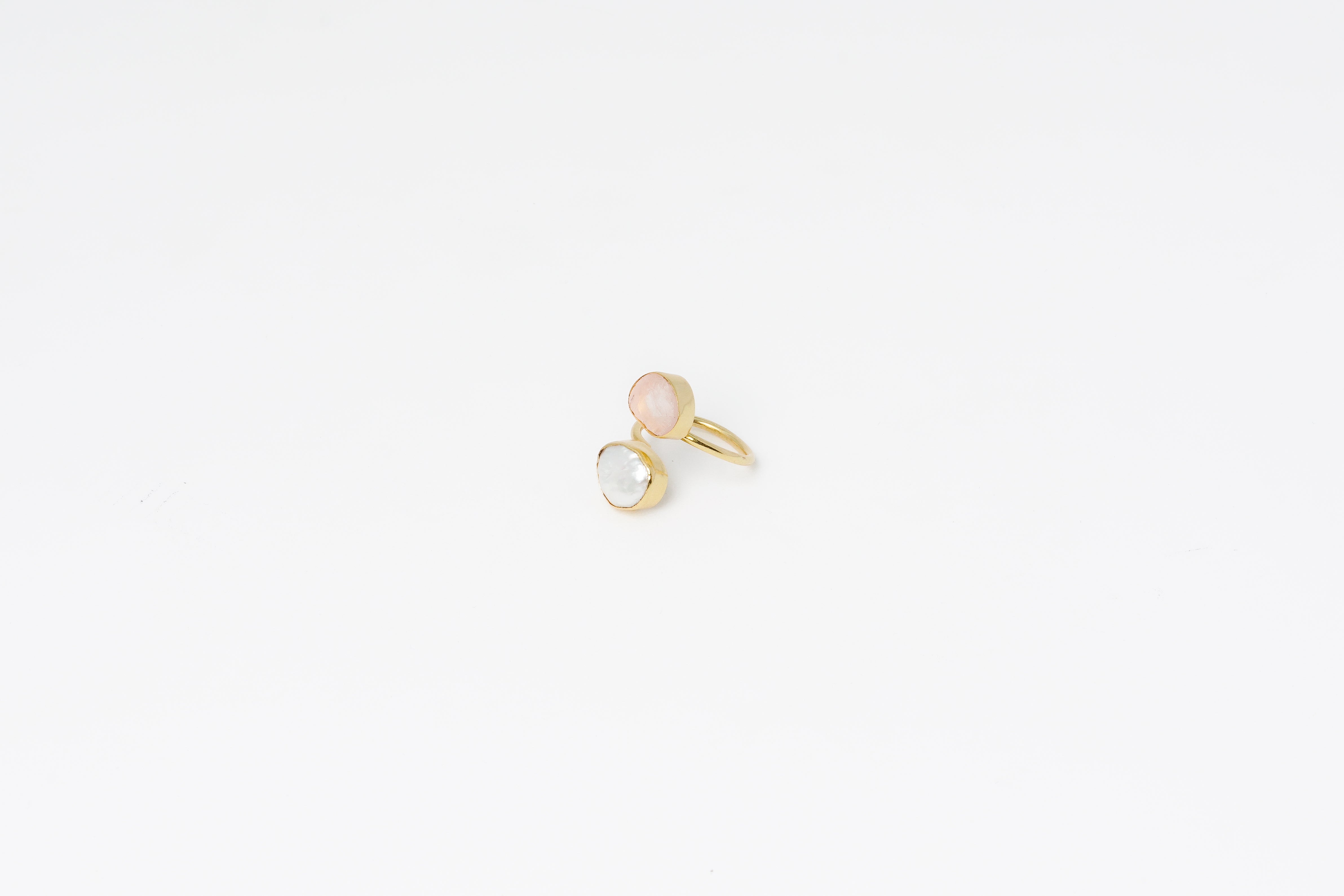 Pearl & Gemstone Adjustable Ring - QUEENS JEWELS