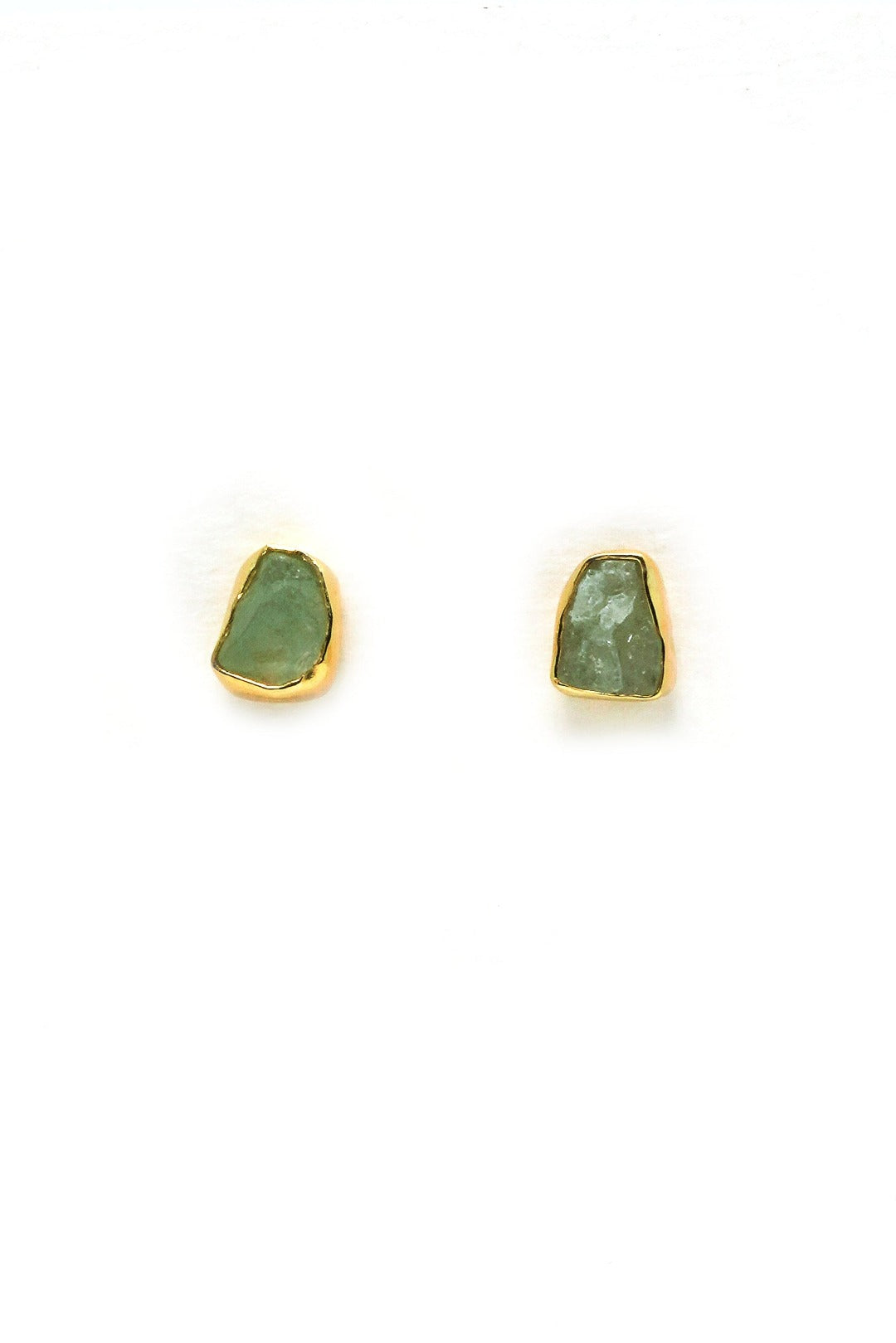 Abstract Gold Plated Rough Stones Studs - QUEENS JEWELS