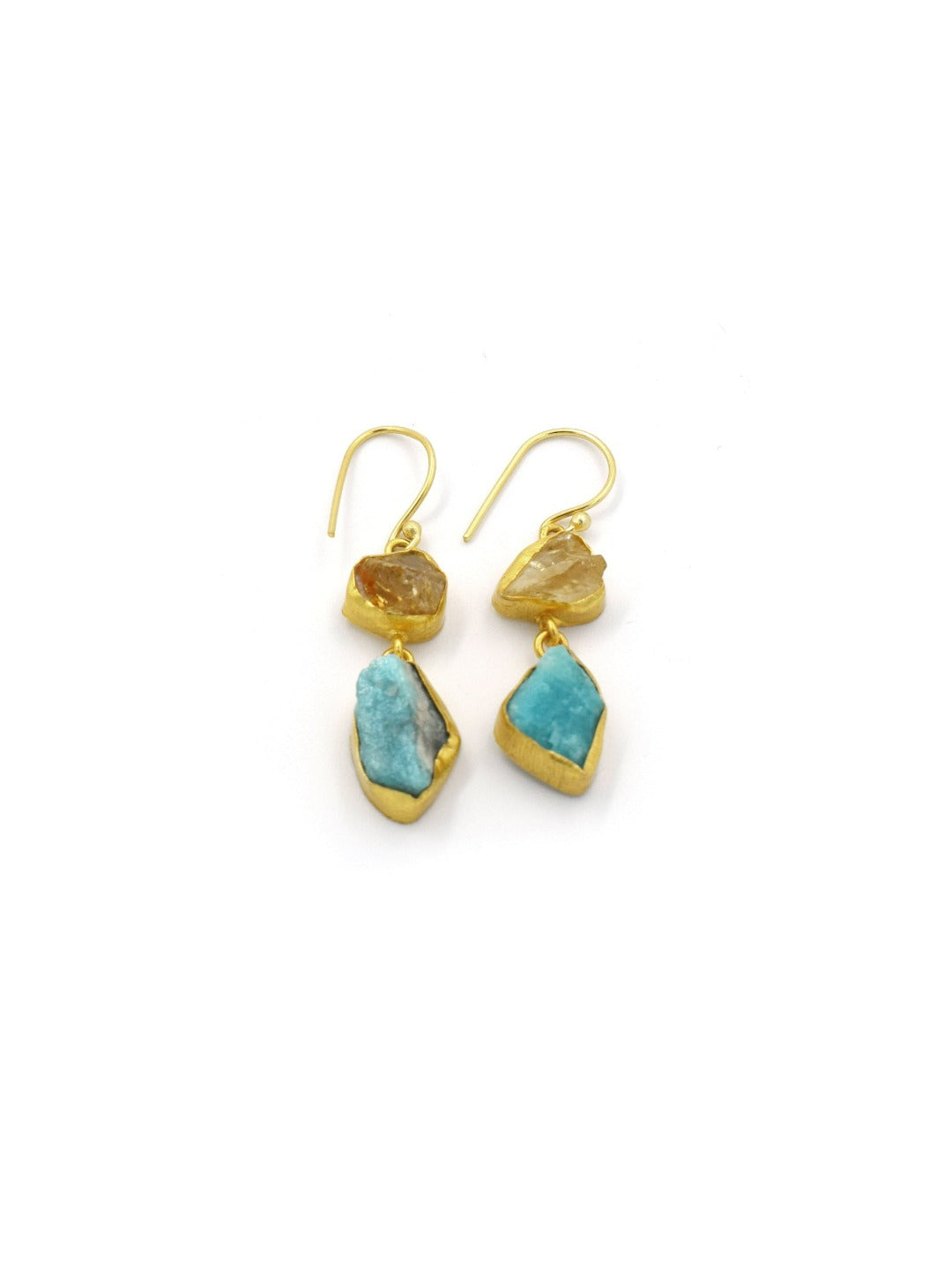 Dainty Two Stone Earrings - QUEENS JEWELS