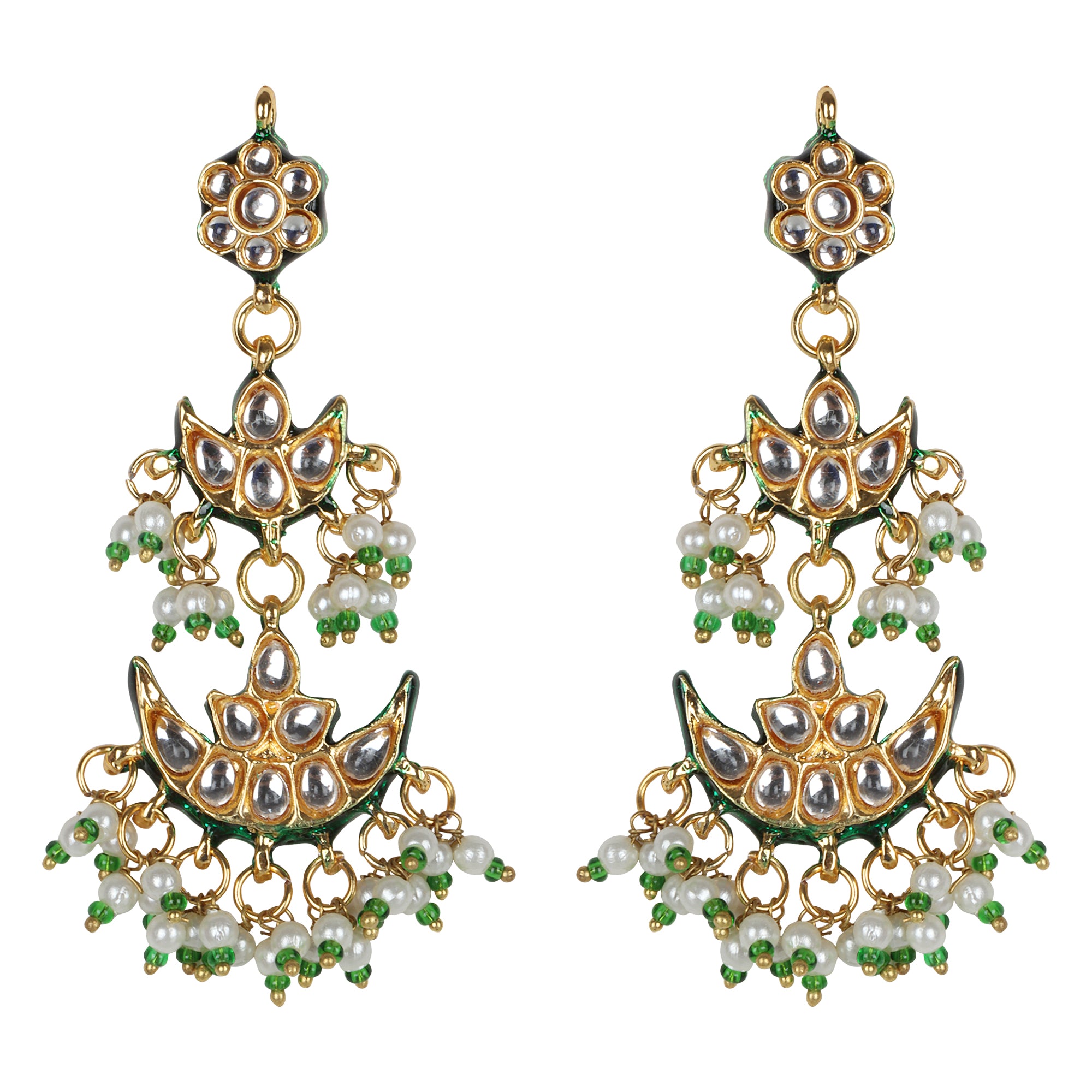 Ariana Kundan Choker Set with Earrings - QUEENS JEWELS