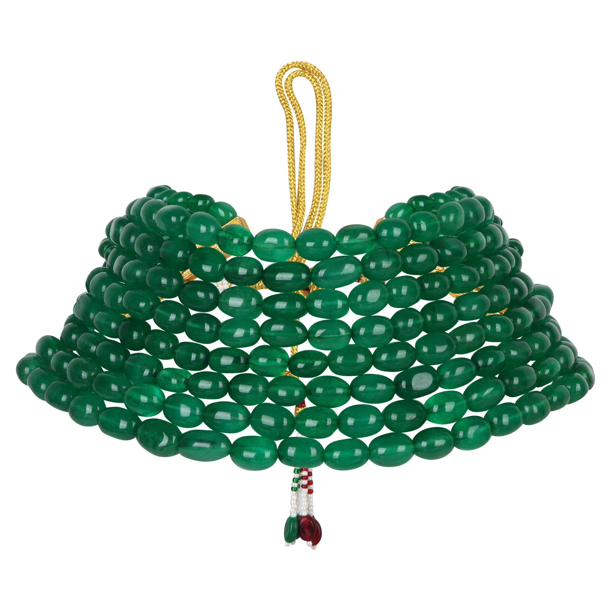 Emerald Green Radiance Multilayer Beaded Choker - QUEENS JEWELS