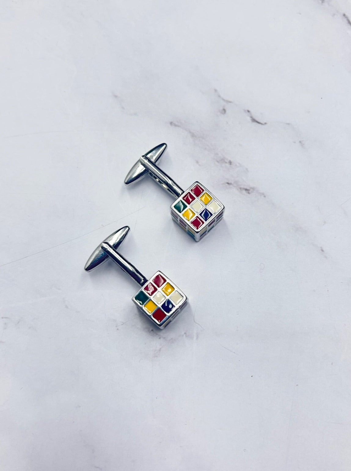 Premium Problem Solving Rubic's cube Cufflinks - QUEENS JEWELS