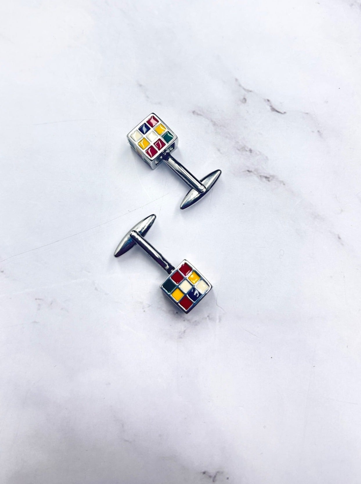 Premium Problem Solving Rubic's cube Cufflinks - QUEENS JEWELS