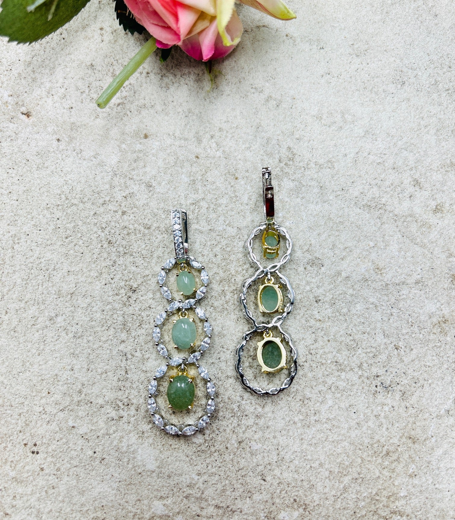 American Diamond Tassel Earrings - QUEENS JEWELS