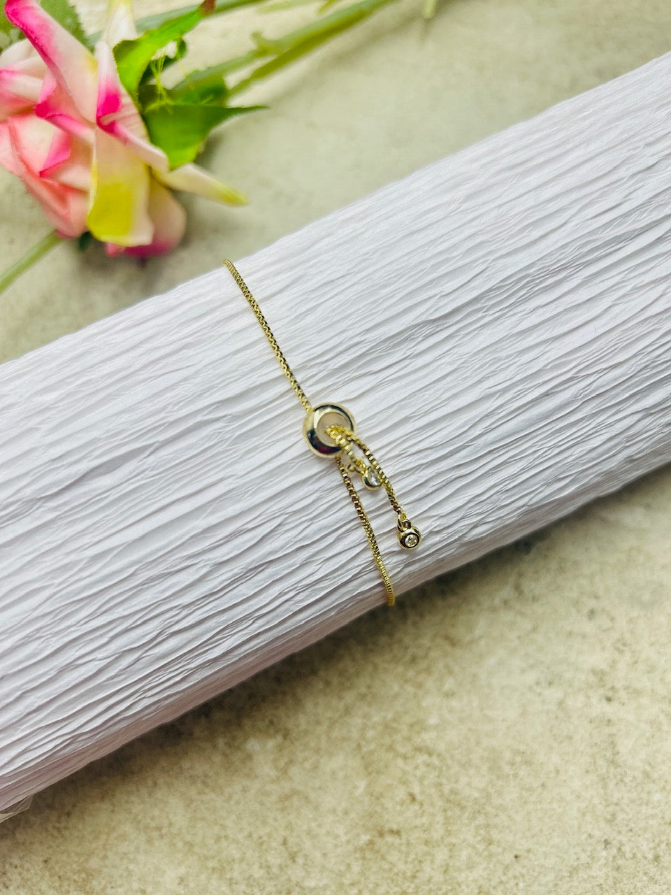 Evil Eye Rose Gold Adjustable  Bracelet - QUEENS JEWELS