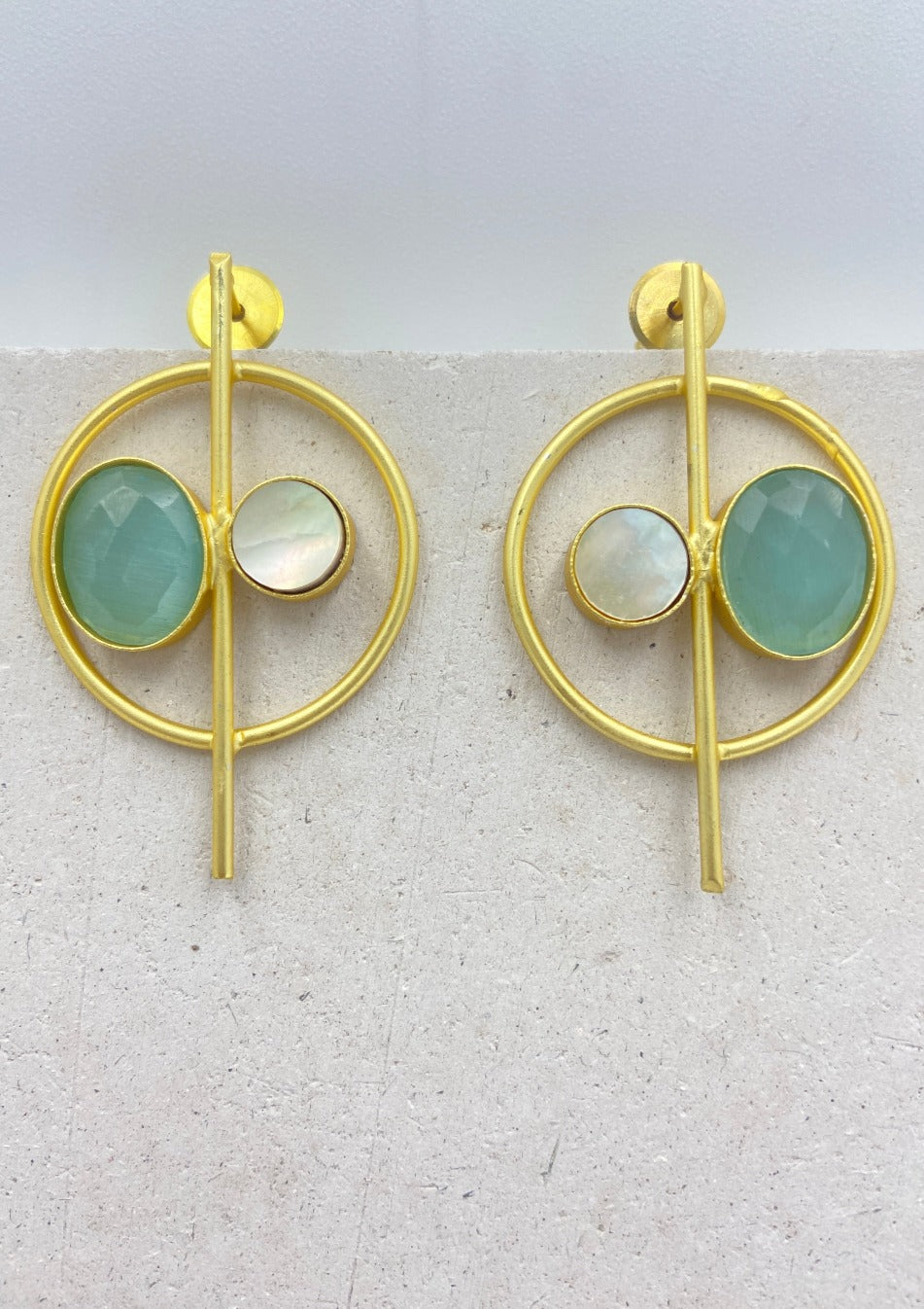 Circular on sale gold earrings