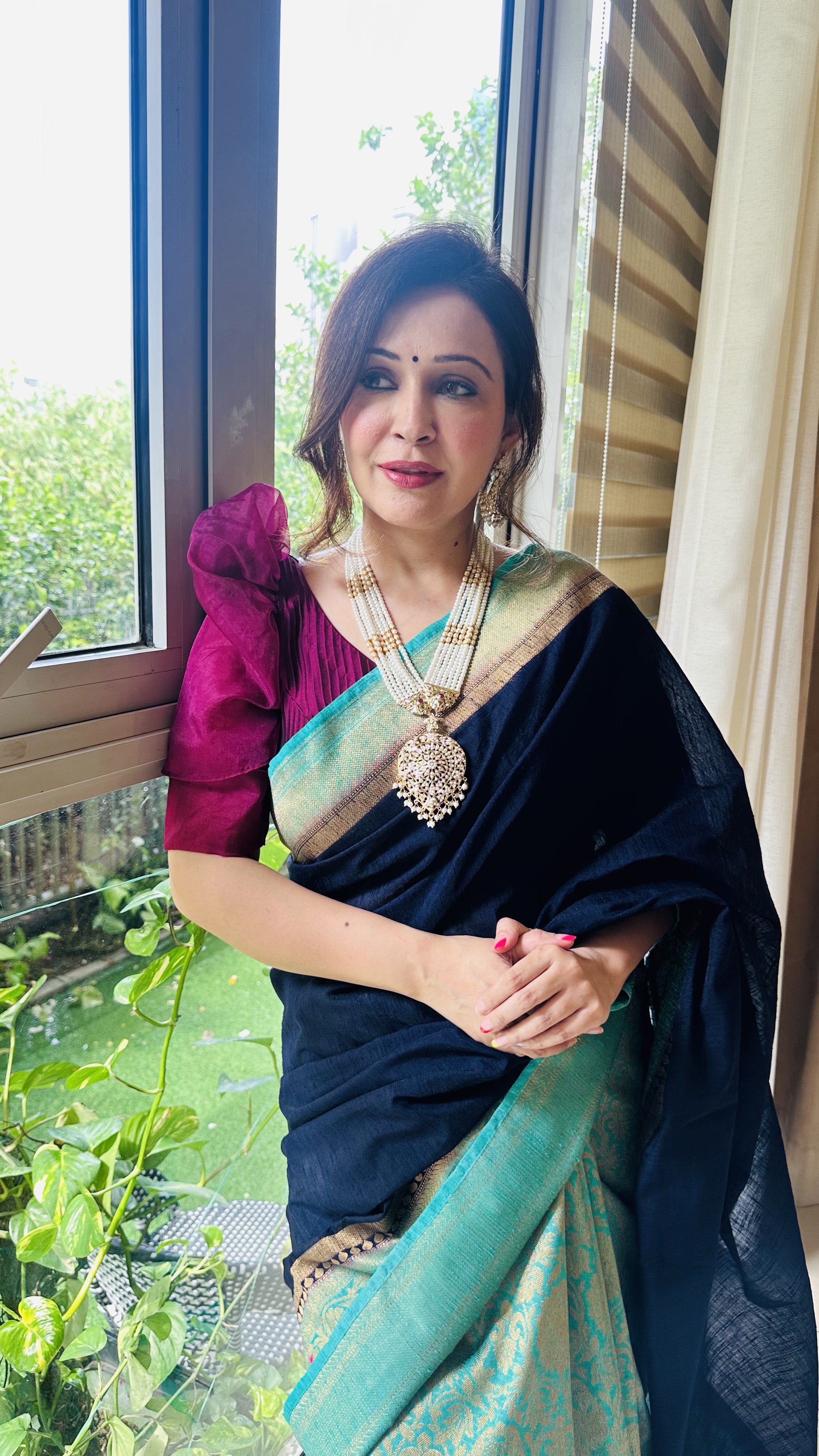 Petal Shaped Rani Haar Jadau Long Necklace (without Earrings) - QUEENS JEWELS