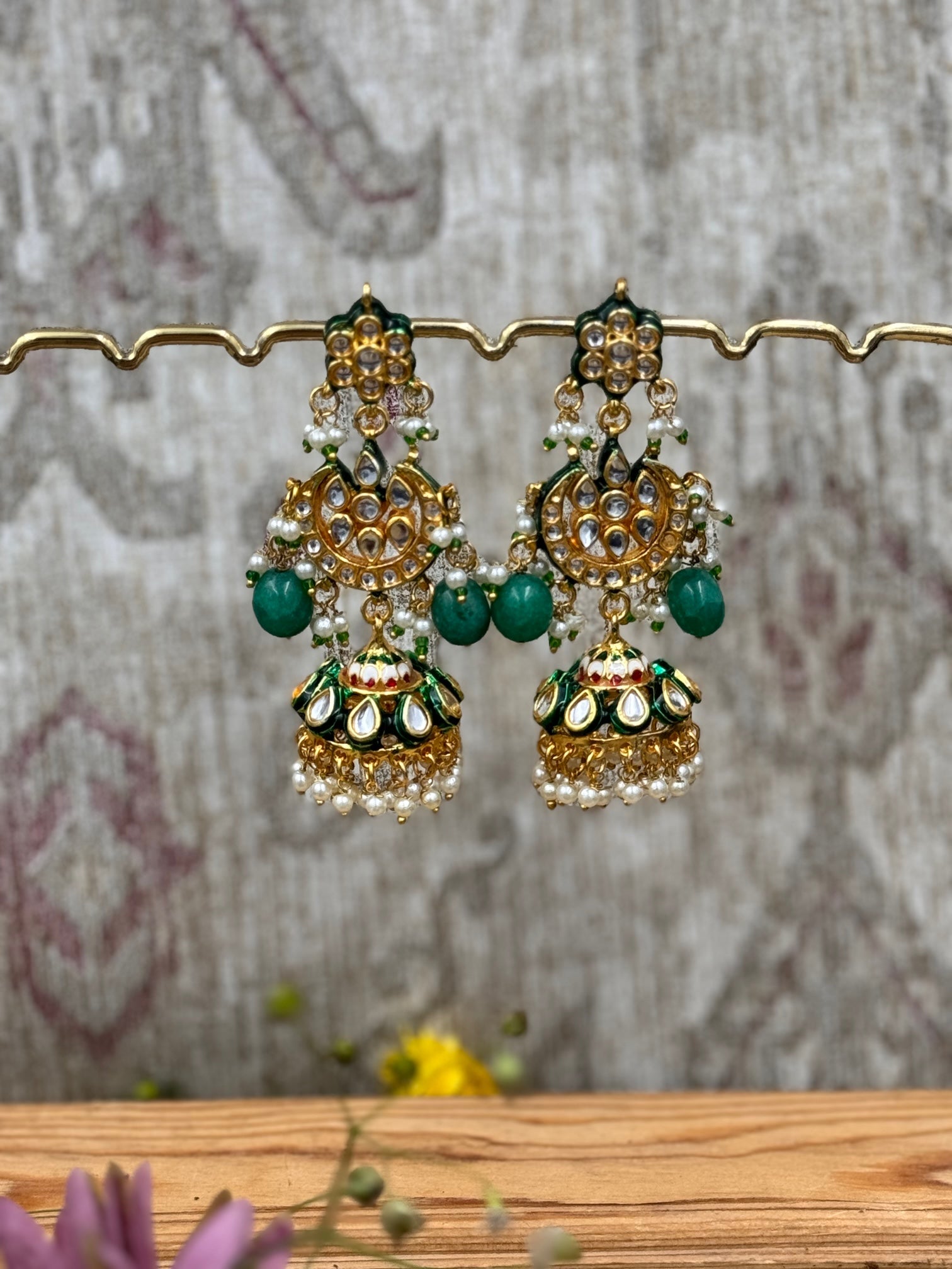 Amira Kundan Earrings - QUEENS JEWELS