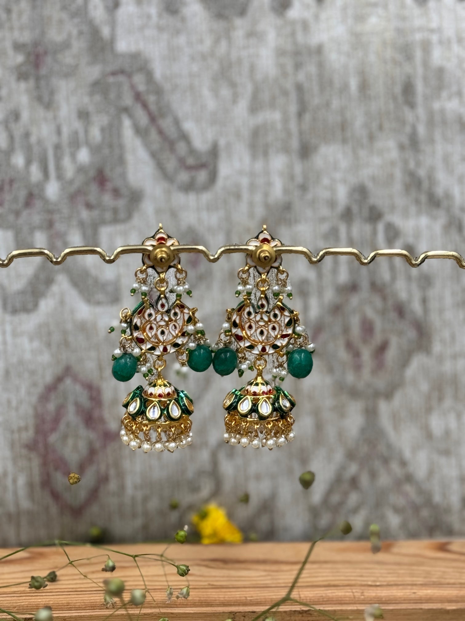 Amira Kundan Earrings - QUEENS JEWELS