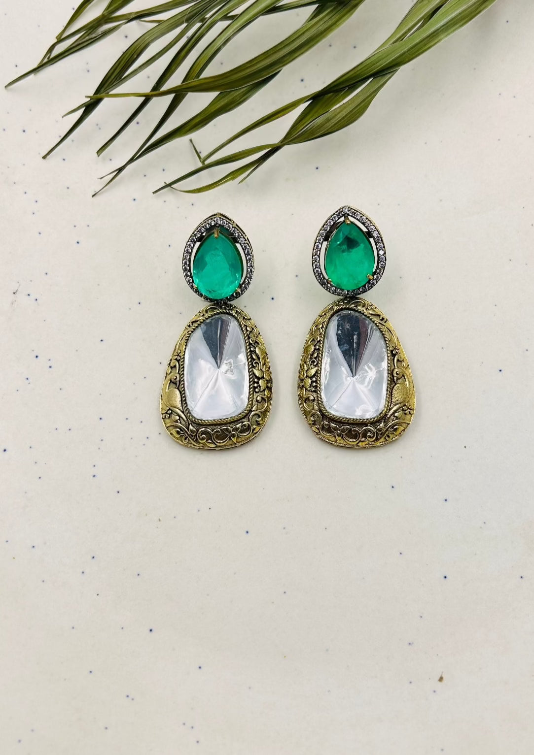 Big polki earrings top