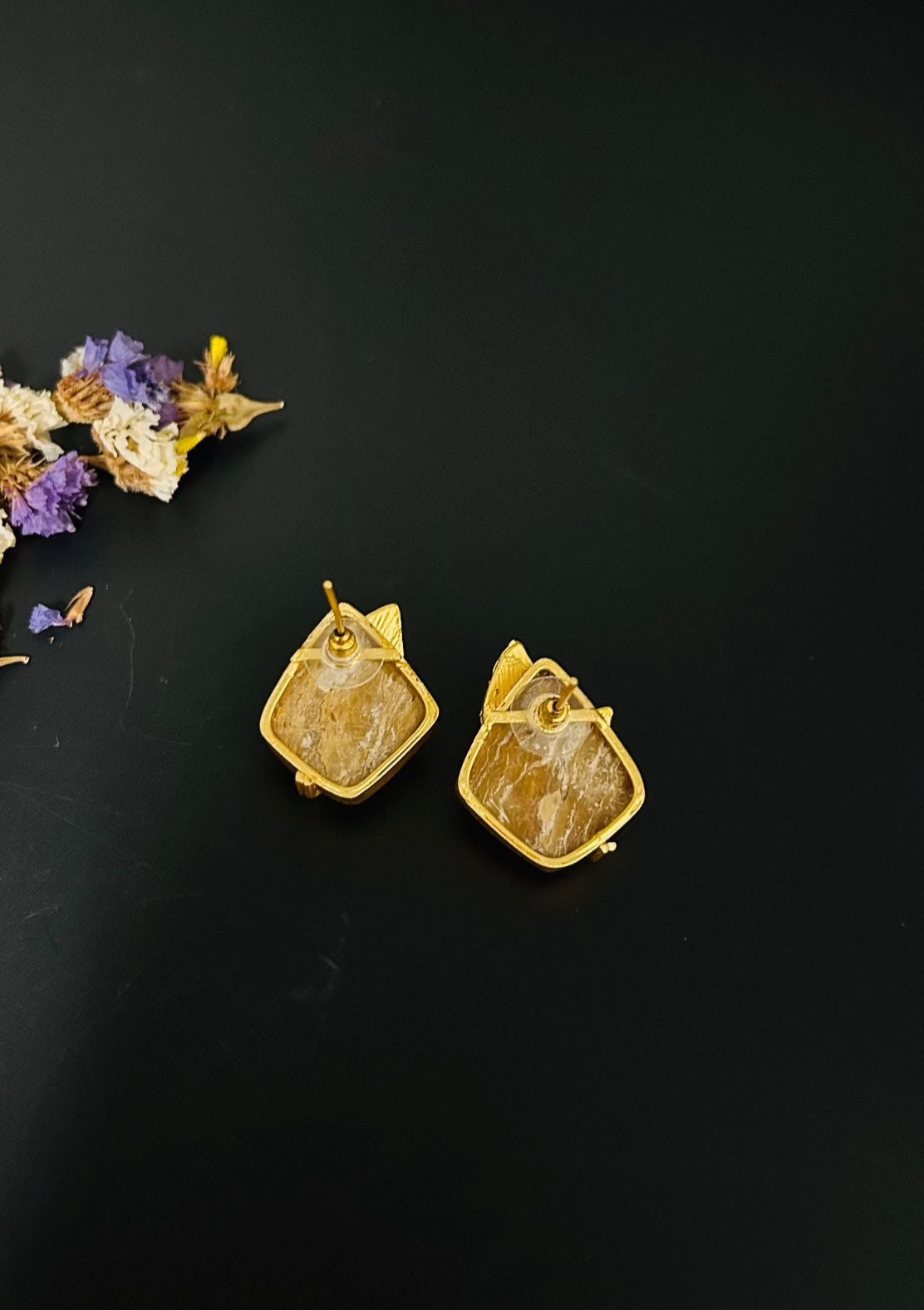 Annie Mother of Pearls Stud Earrings - QUEENS JEWELS