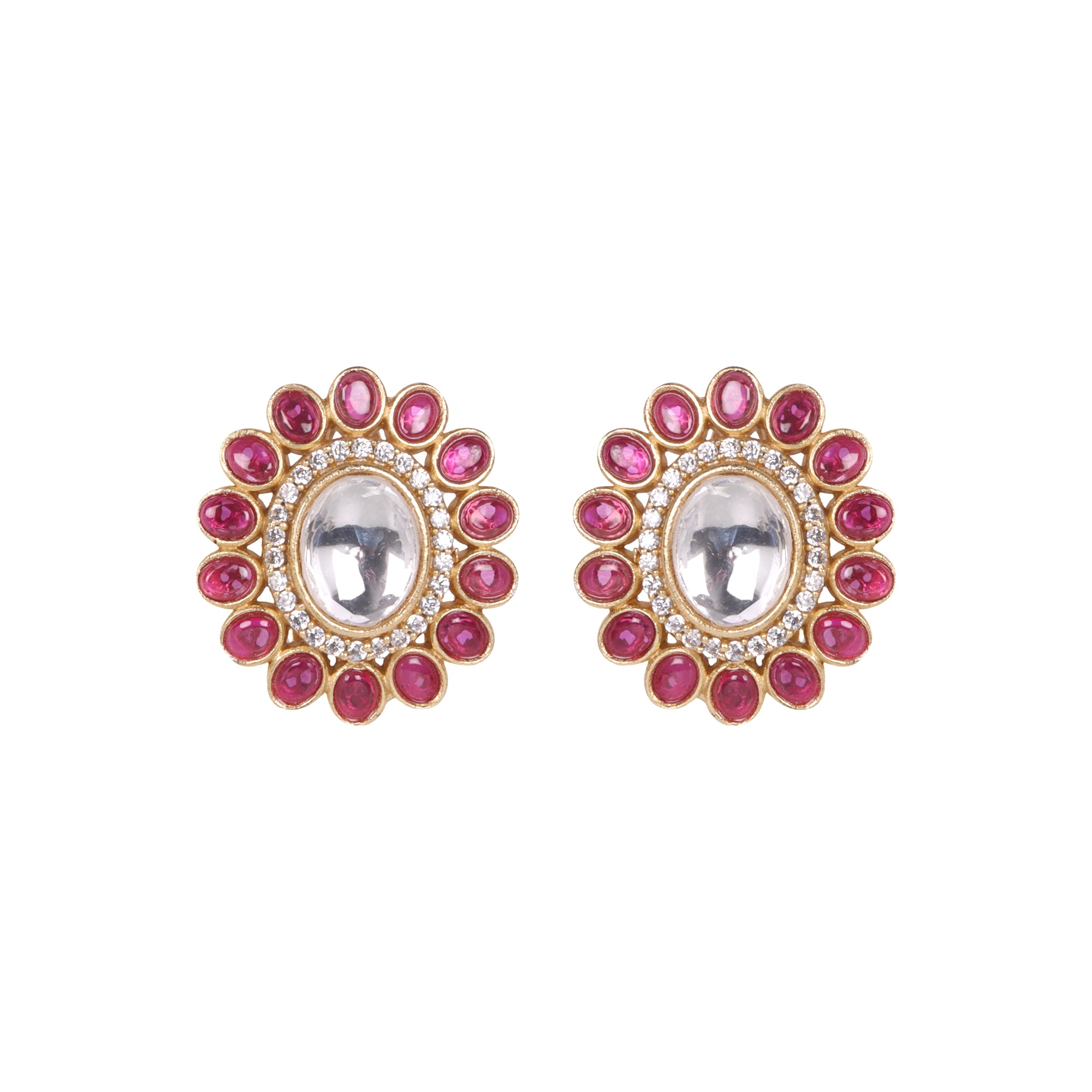 Royal Multicolor Uncut Polki Lookalike Kundan Set with Maangtika - QUEENS JEWELS