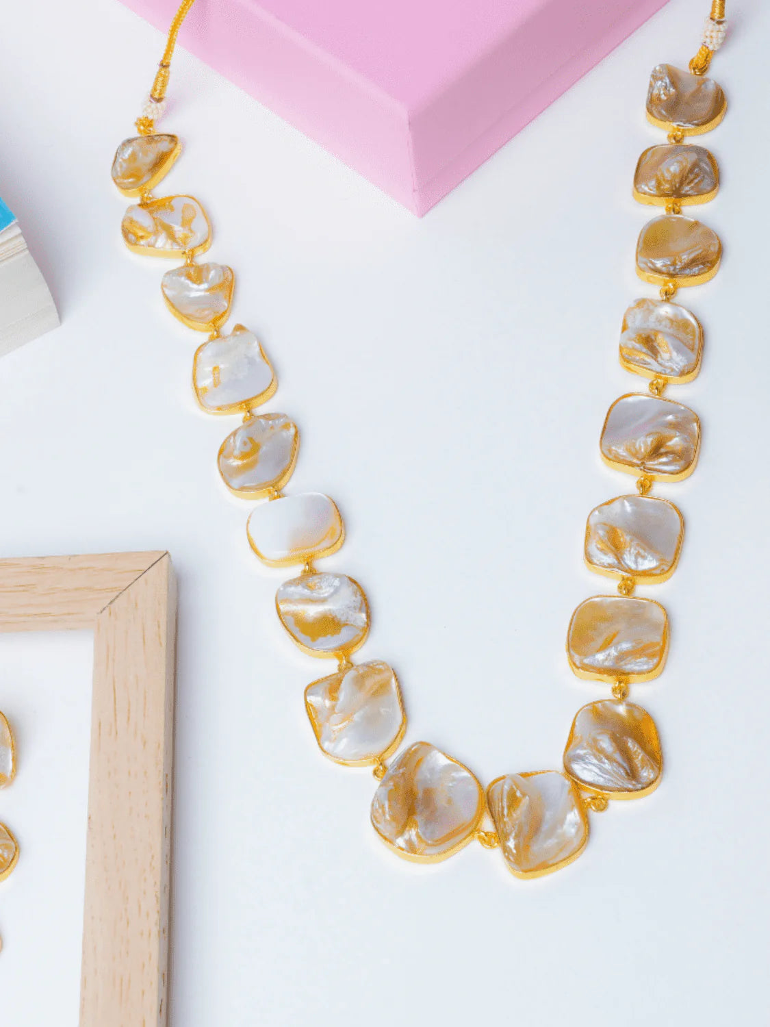Hailey Baroque Pearl Necklace Set with Earrings - QUEENS JEWELS