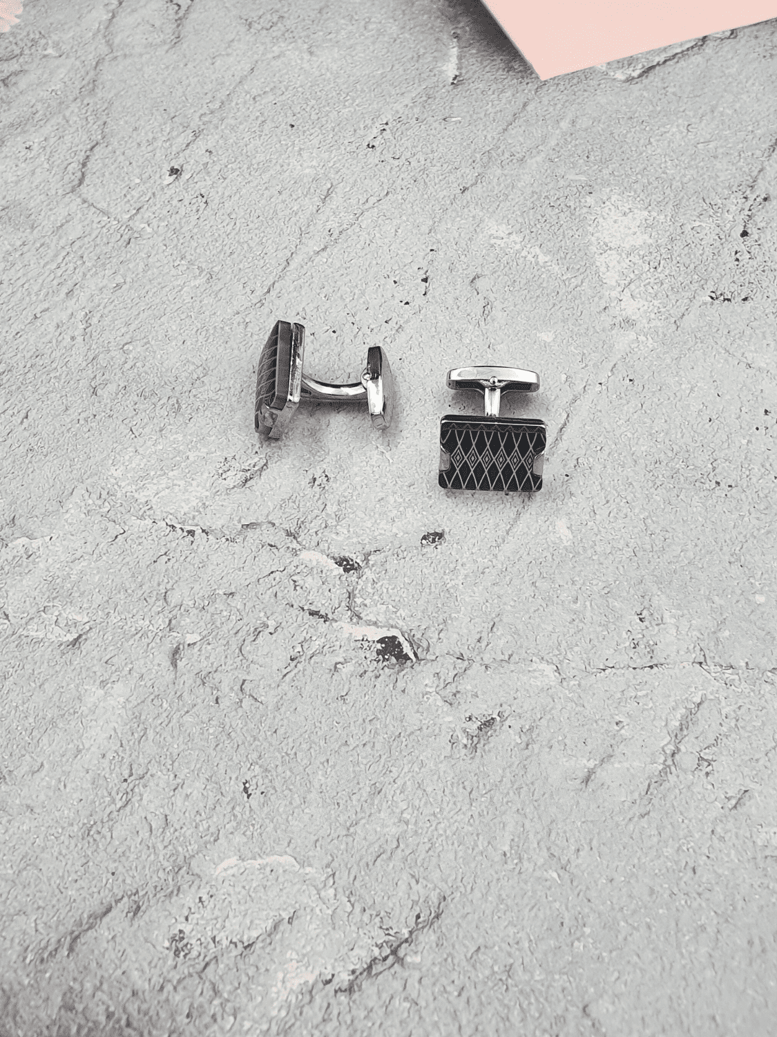 Razor Black Cufflinks - QUEENS JEWELS
