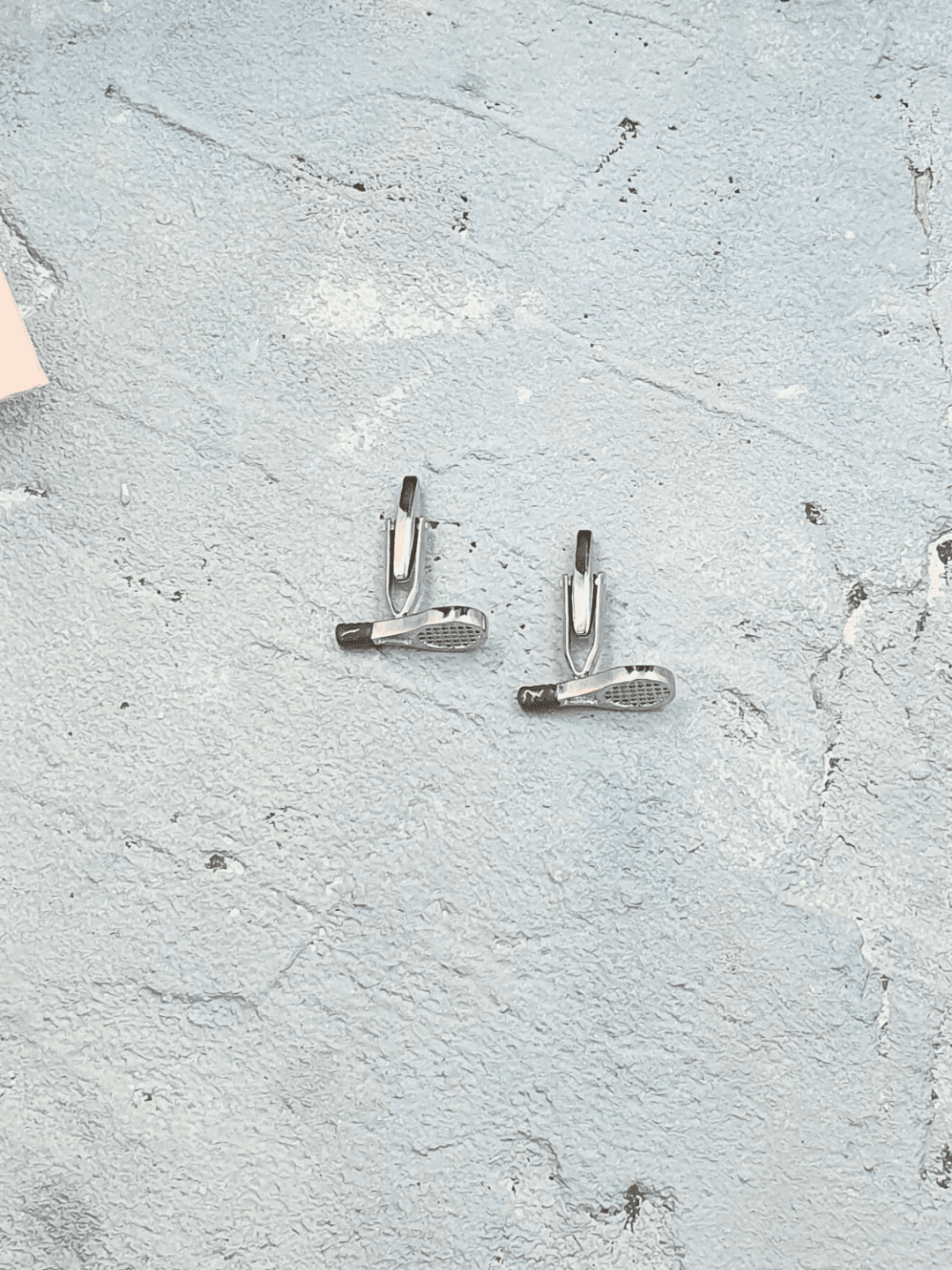 Badminton Silver Plated Cufflinks - QUEENS JEWELS