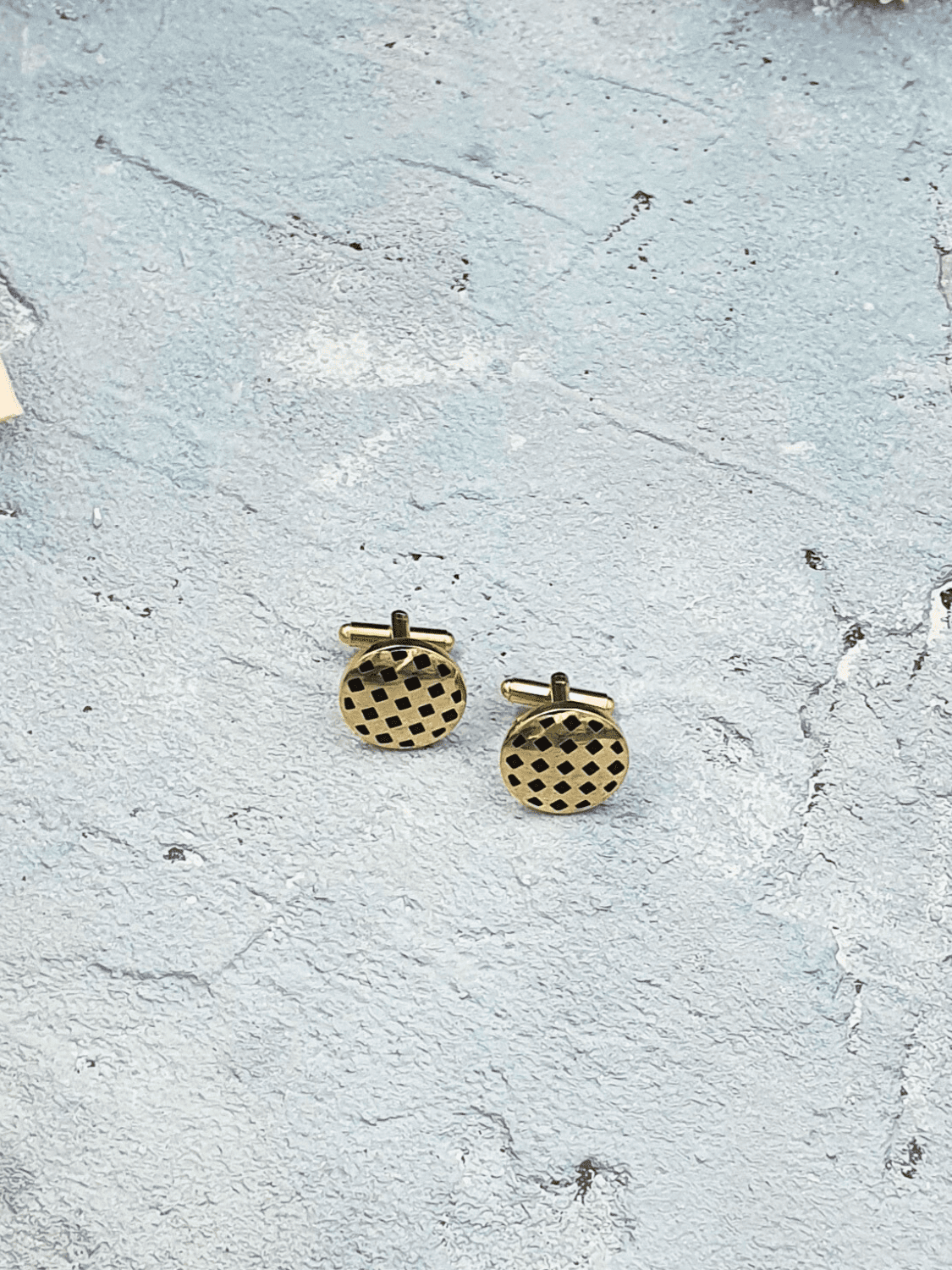 Peora Black Gold Dual Toned Cufflinks - QUEENS JEWELS