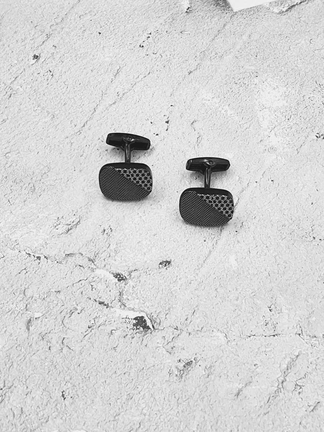 Stylish Black Cufflinks - QUEENS JEWELS