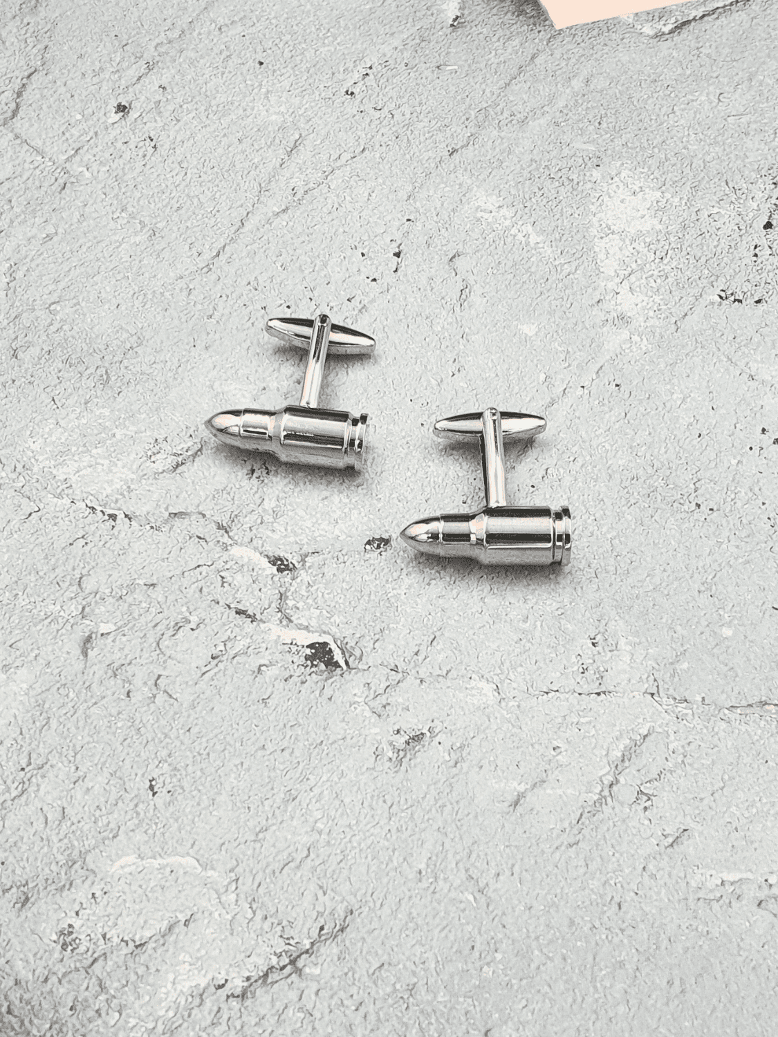 Silver Plated Bullet Cufflinks - QUEENS JEWELS