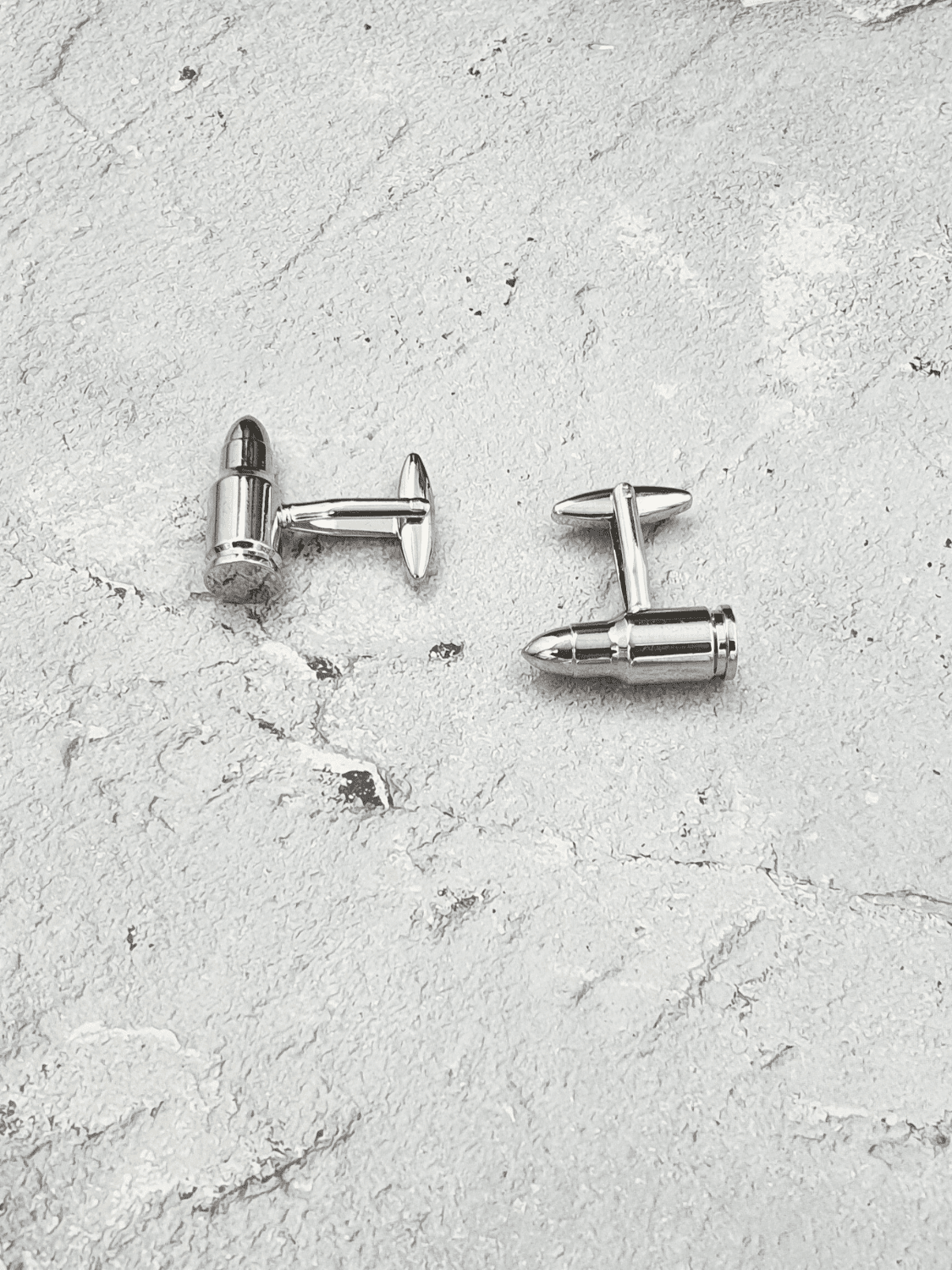 Silver Plated Bullet Cufflinks - QUEENS JEWELS