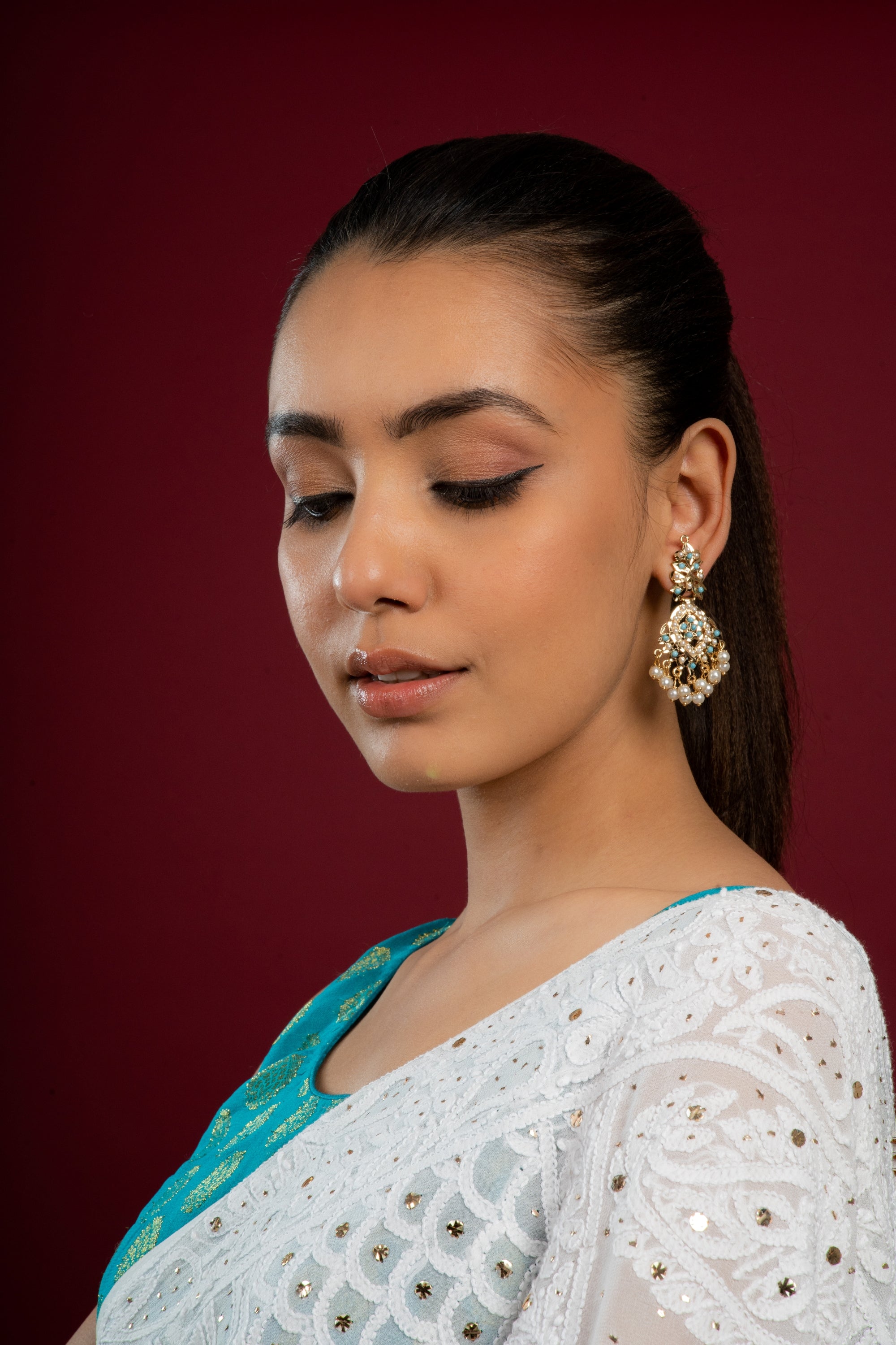 Anya Jadau Earrings - QUEENS JEWELS