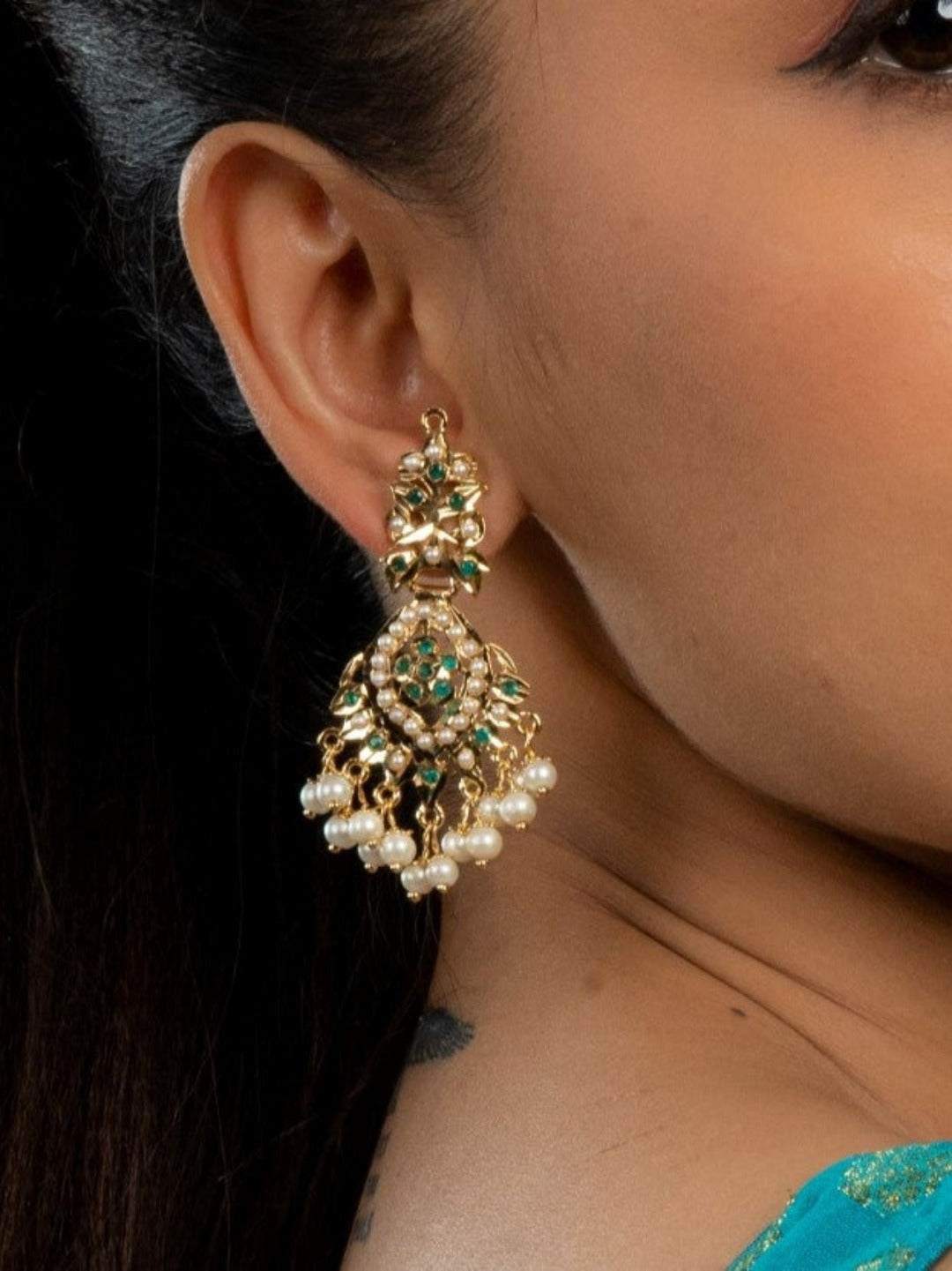 Anya Jadau Earrings - QUEENS JEWELS