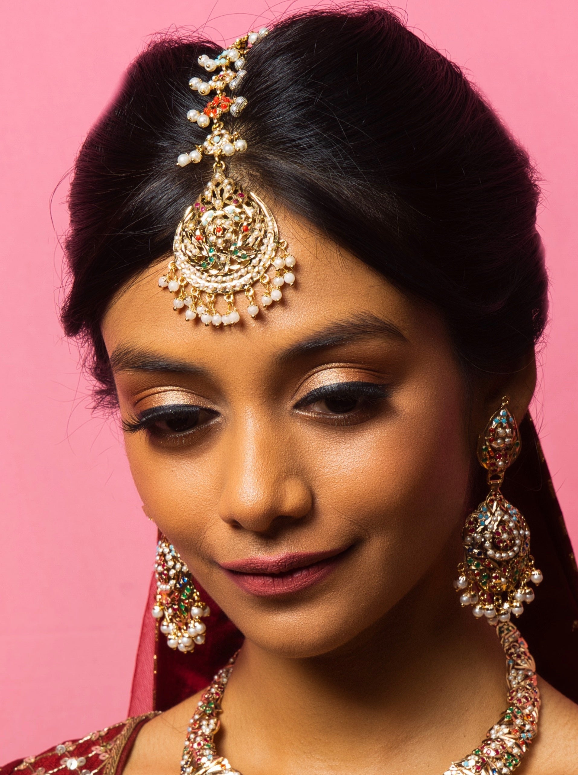 Navratan Jadau Maangtikka - QUEENS JEWELS