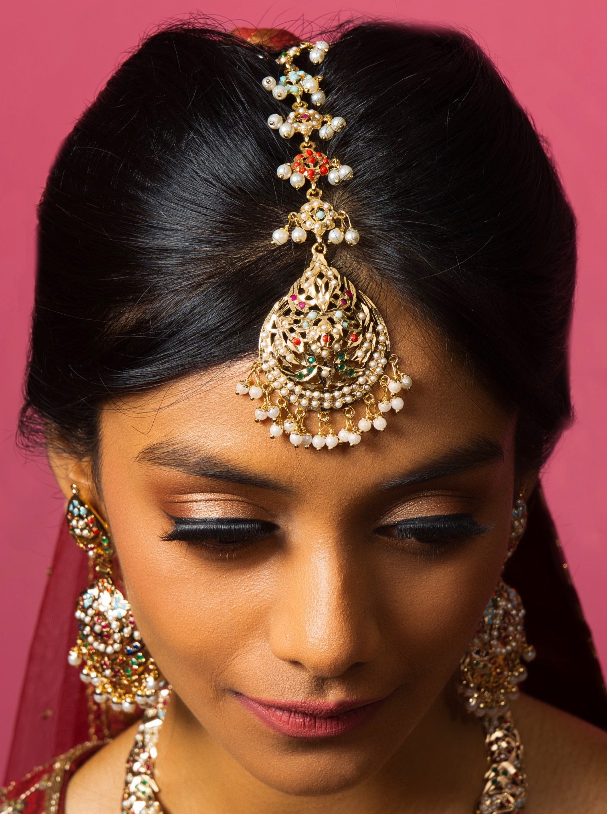 Navratan Jadau Maangtikka - QUEENS JEWELS