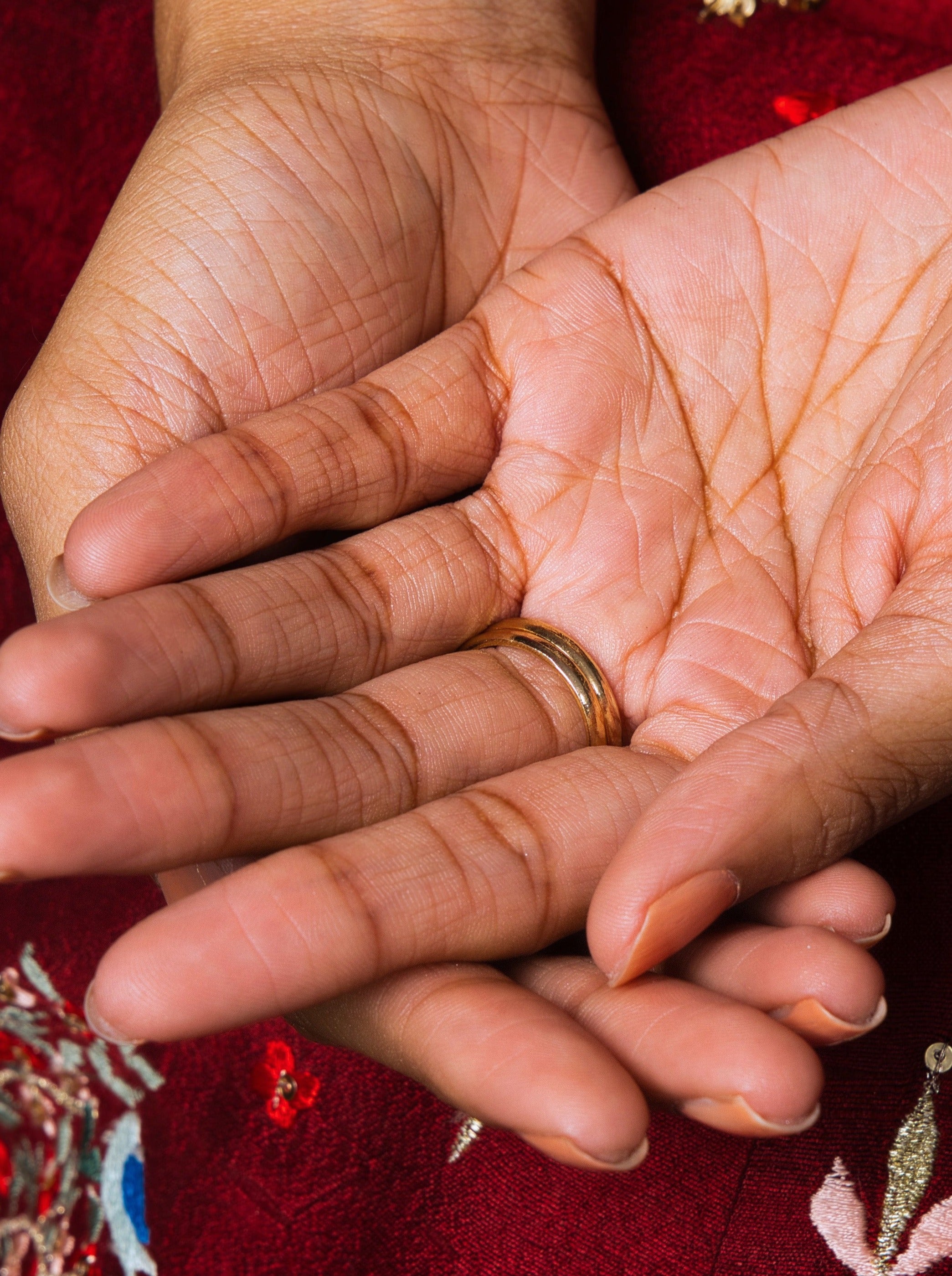 Navratan Jadau Adjustable Ring - QUEENS JEWELS