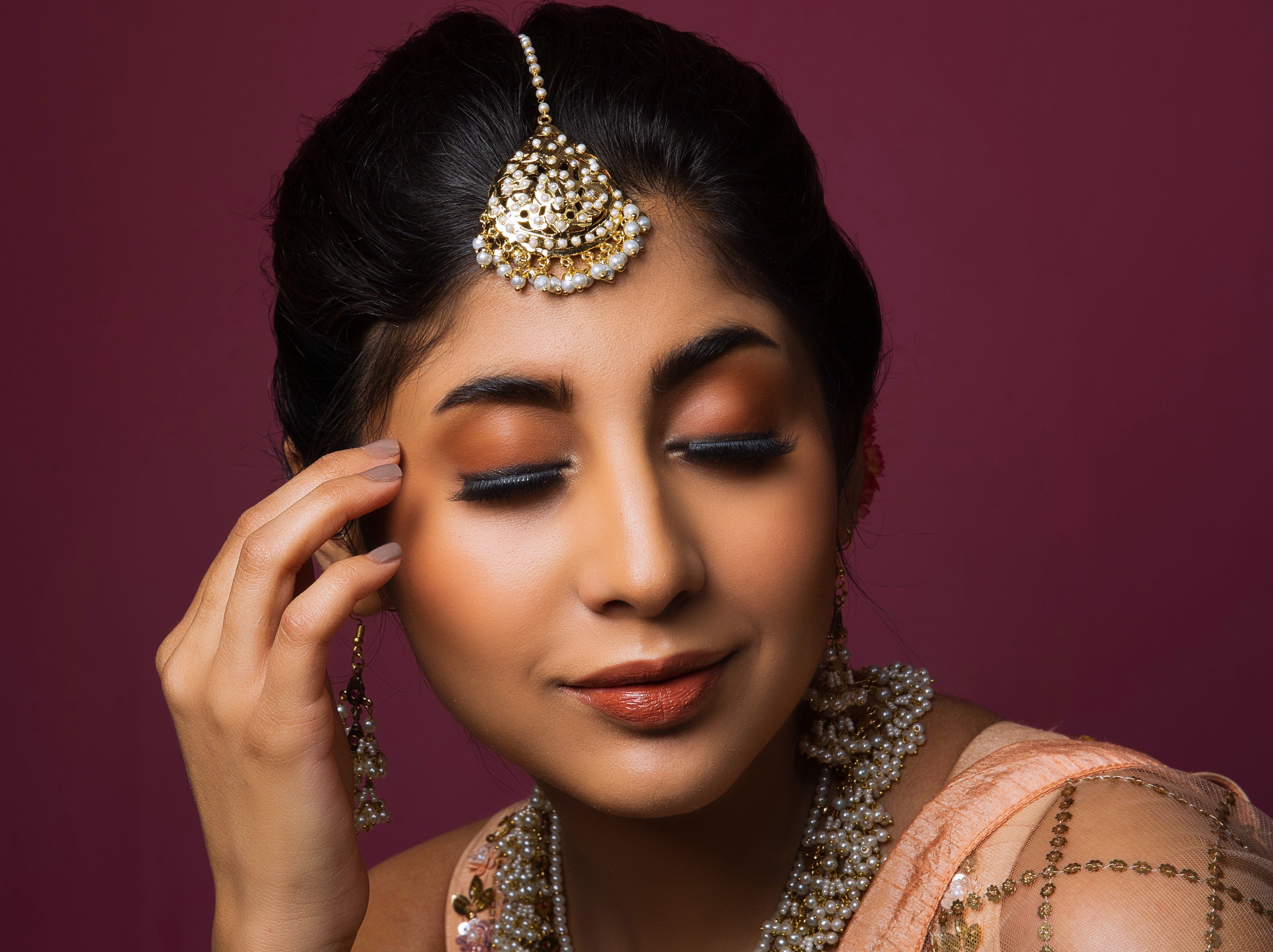 Exquisite White Dropshade Jadau Maangtikka - QUEENS JEWELS