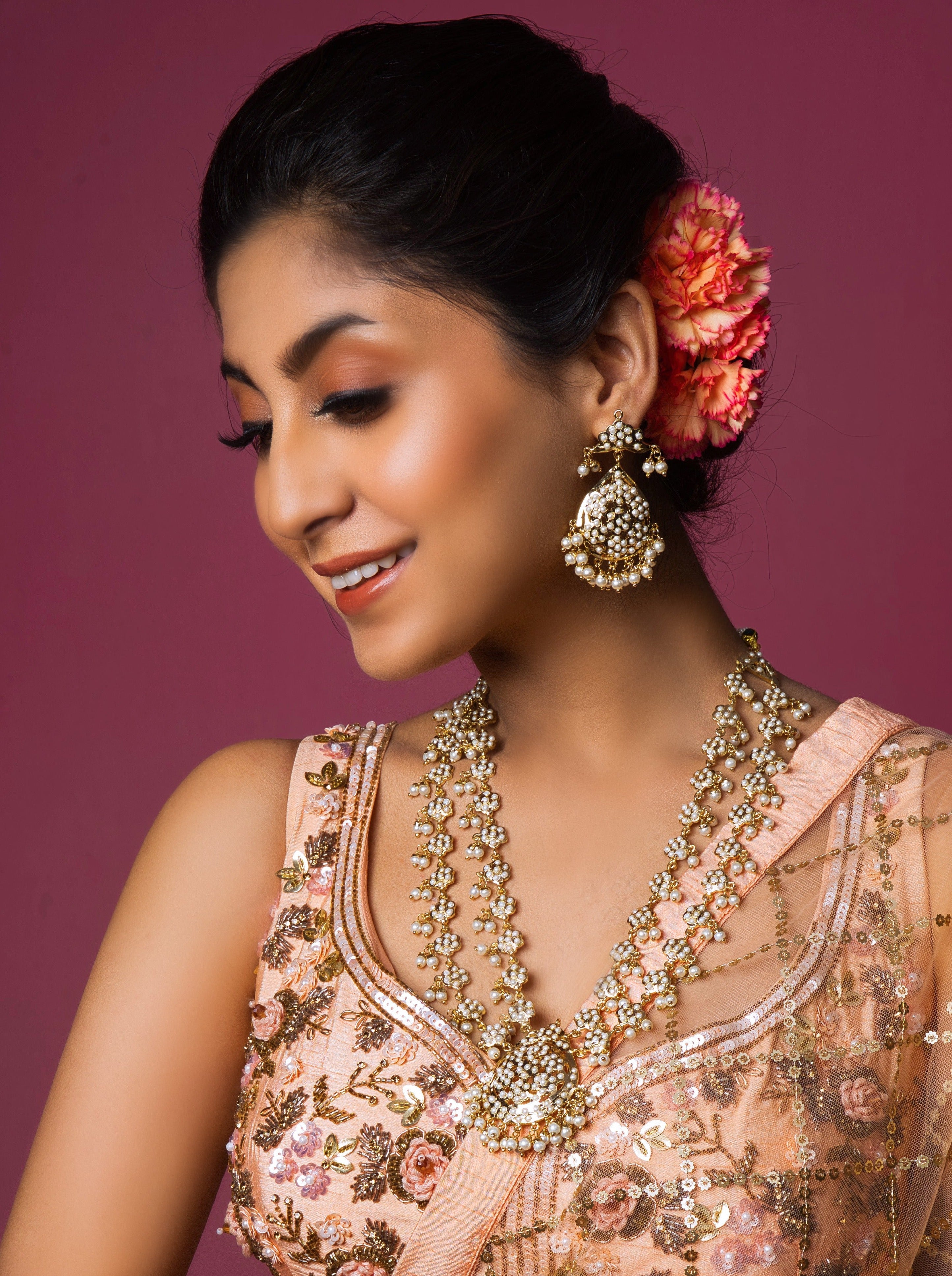 Opulent White Double Jadau Layer Set - QUEENS JEWELS