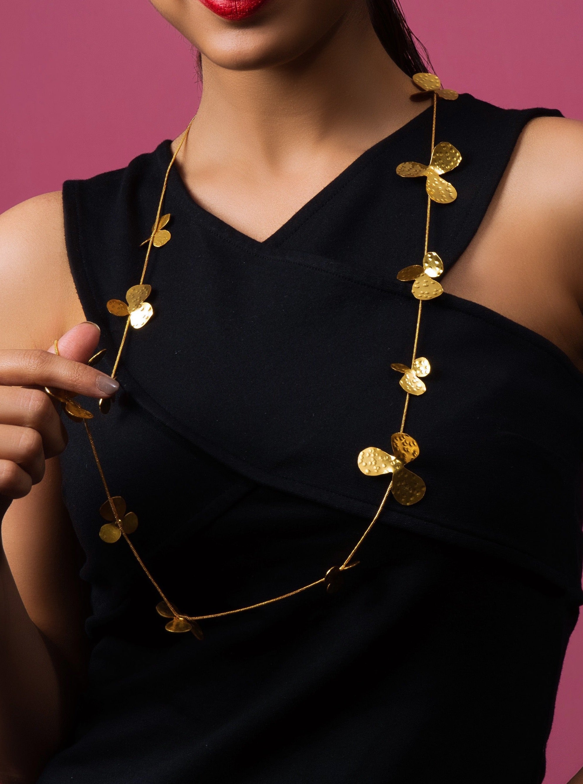 Gold Plated Butterfly Necklace - QUEENS JEWELS