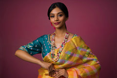 Multicolor Semi Precious Stones and Pearl Three Layer String - QUEENS JEWELS