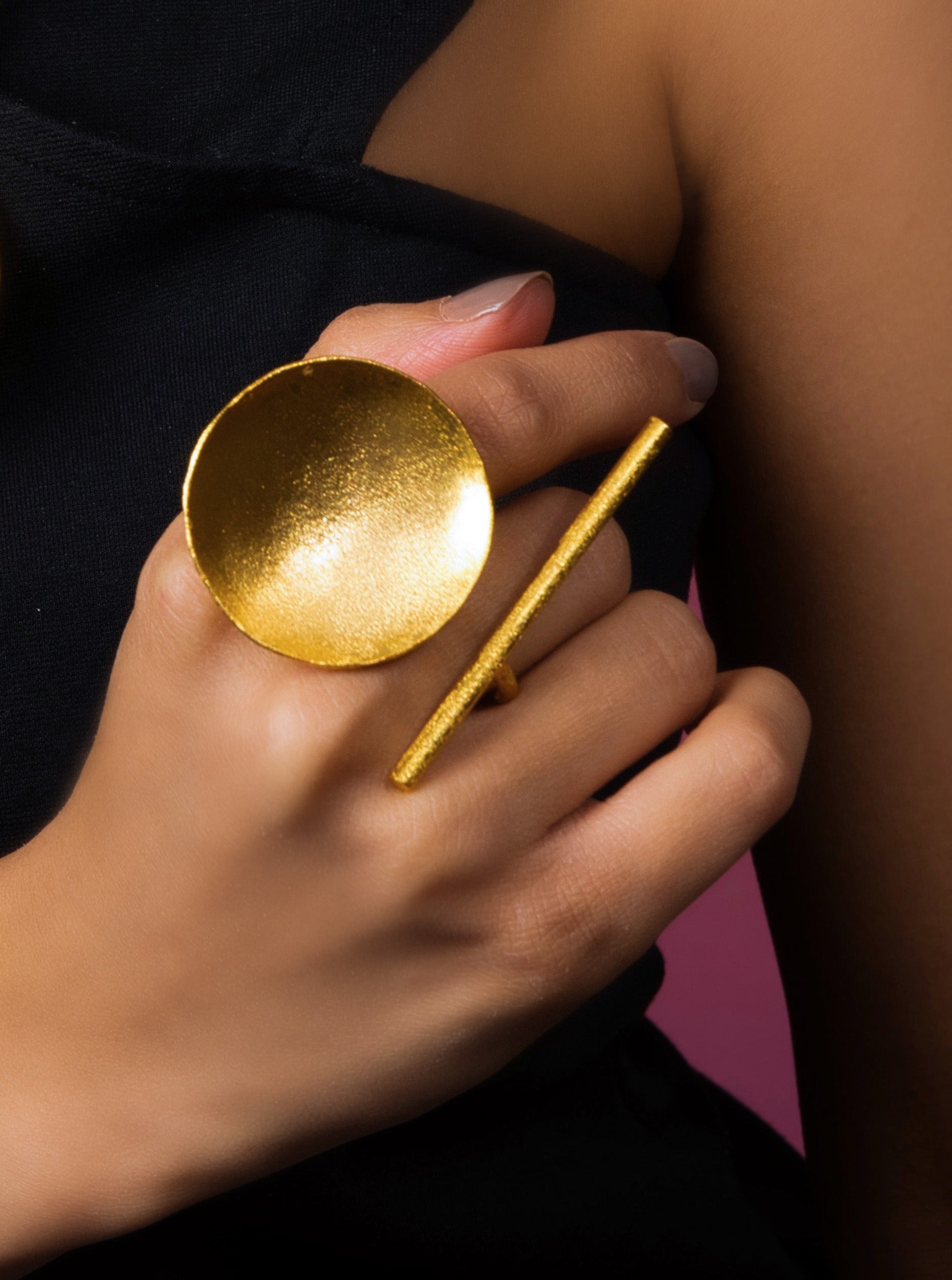 Golden Zero to Ten Ring - Adjustable - QUEENS JEWELS