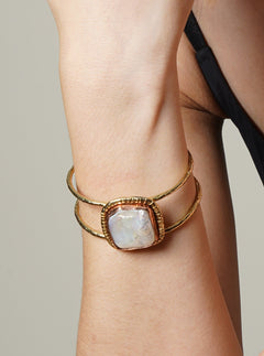 Baroque Pearl Stylish Cuff - Adjustable - QUEENS JEWELS