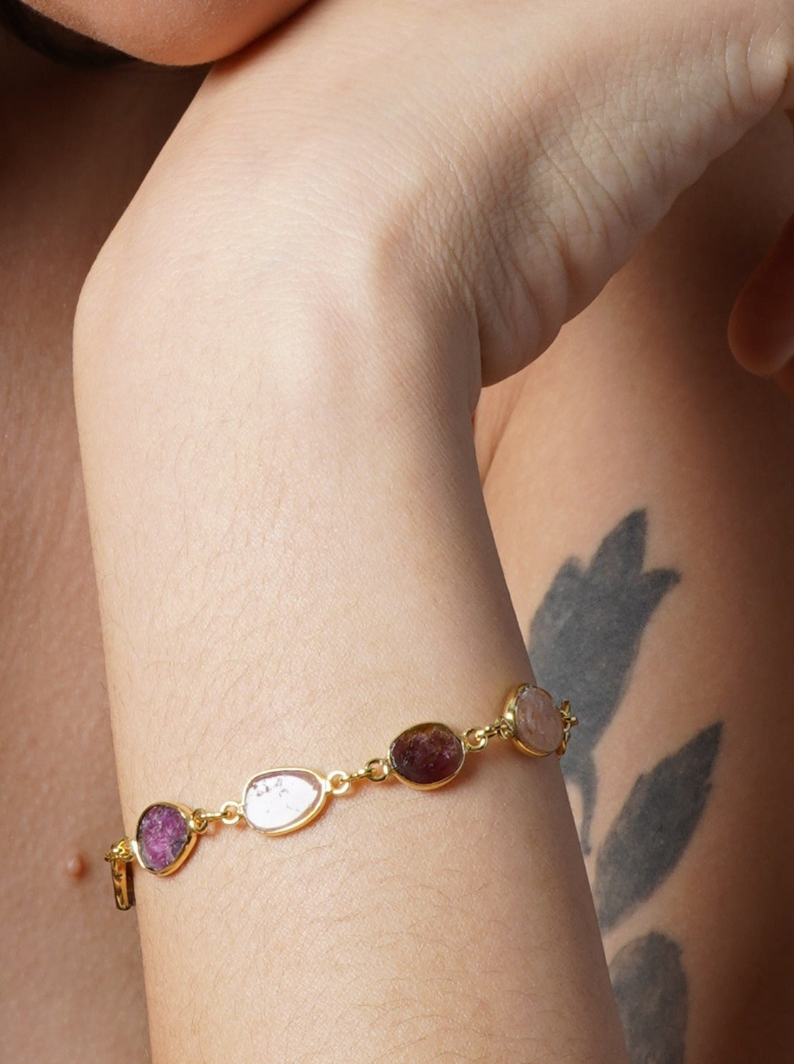 Tourmaline Gold Plated Bracelet - QUEENS JEWELS