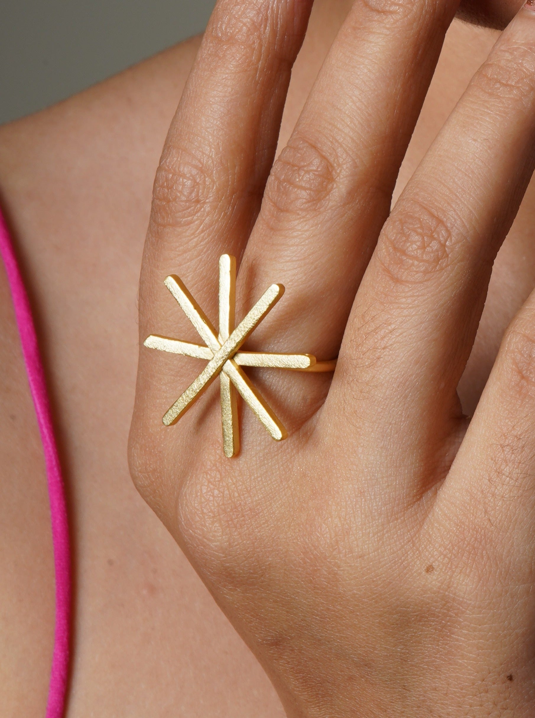 Golden Aura Chakra Ring - Adjustable - QUEENS JEWELS