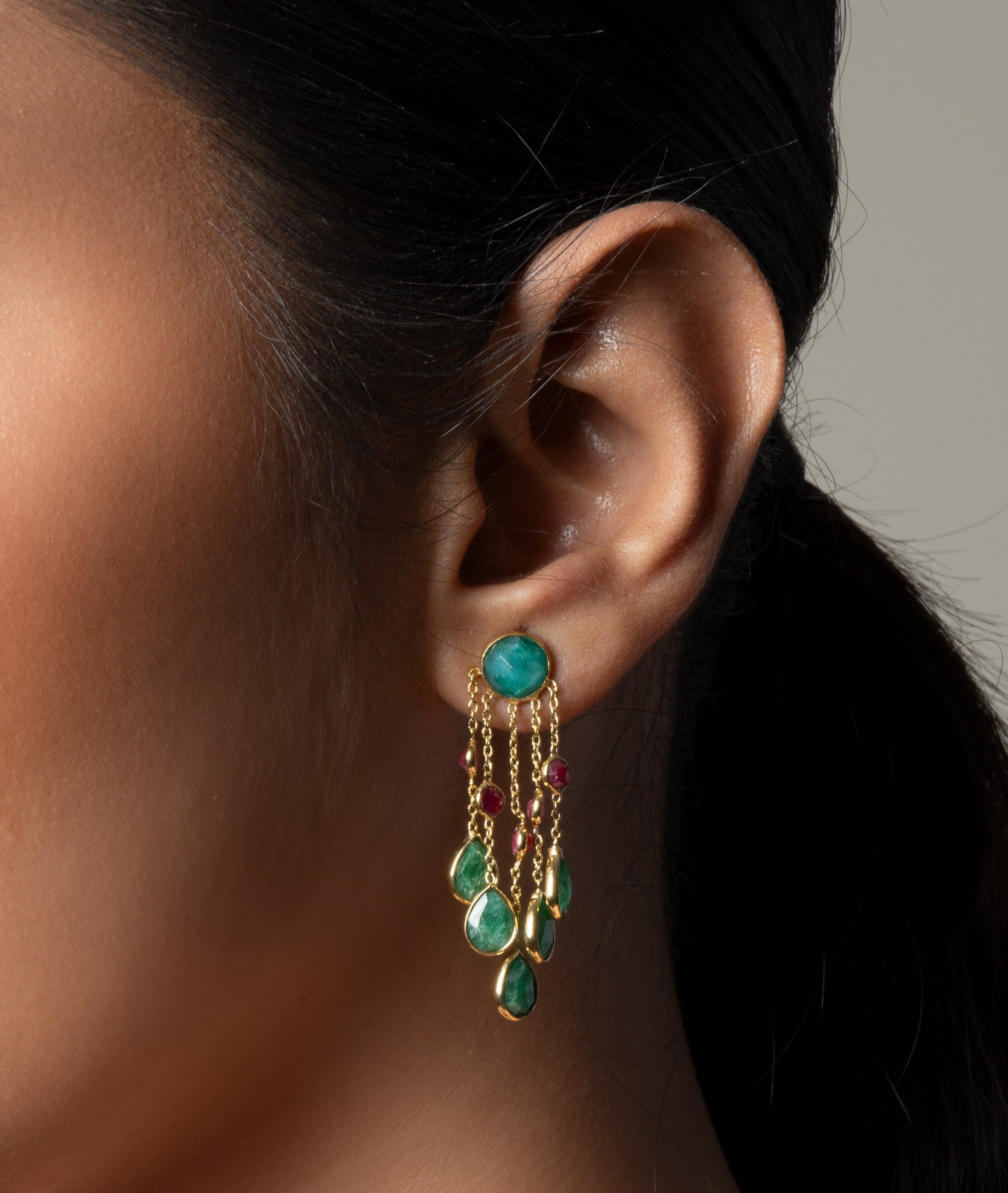 Alizeh Raindrop Earrings - QUEENS JEWELS