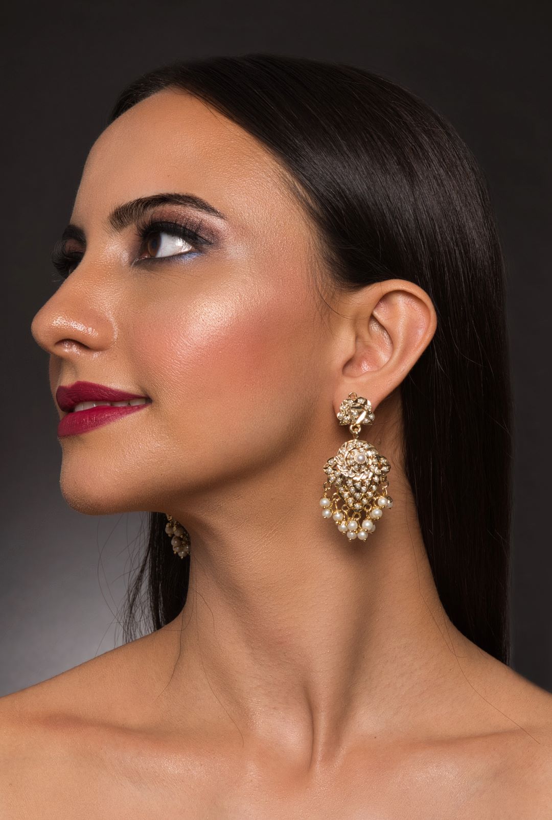 Paan Shaped Jadau Chaandbali Earrings - QUEENS JEWELS