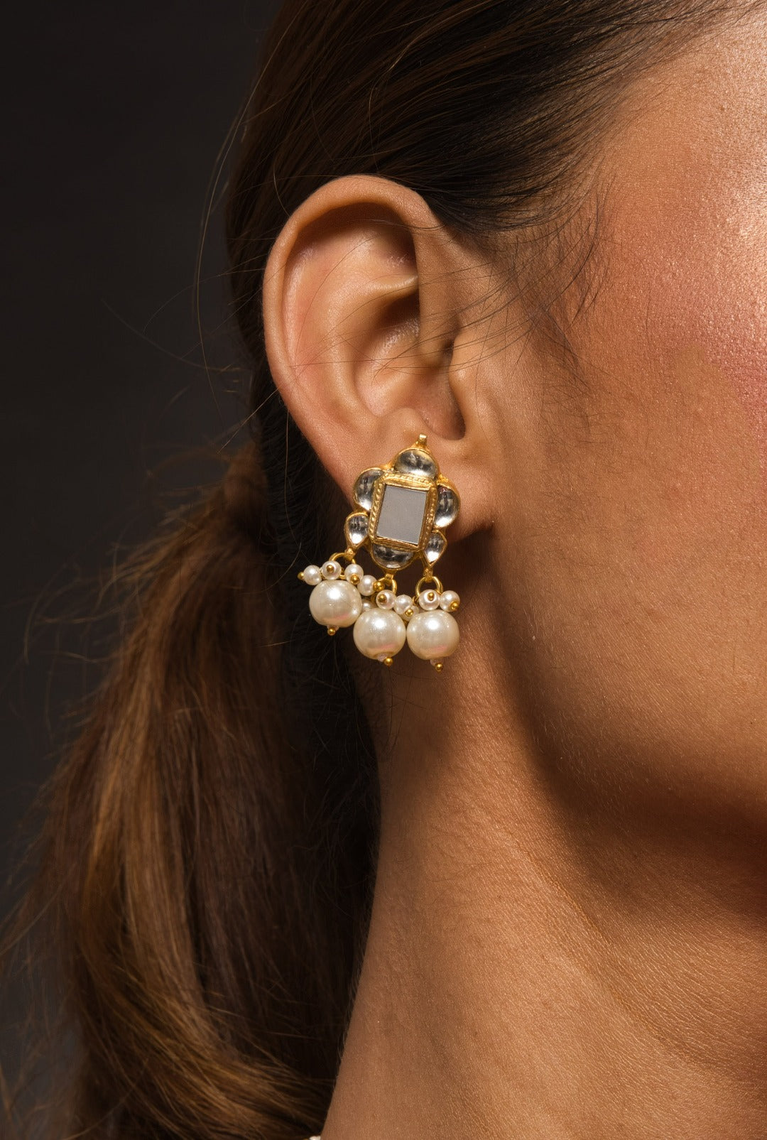 Avika Pachi Kundan Choker Set with Earrings - QUEENS JEWELS