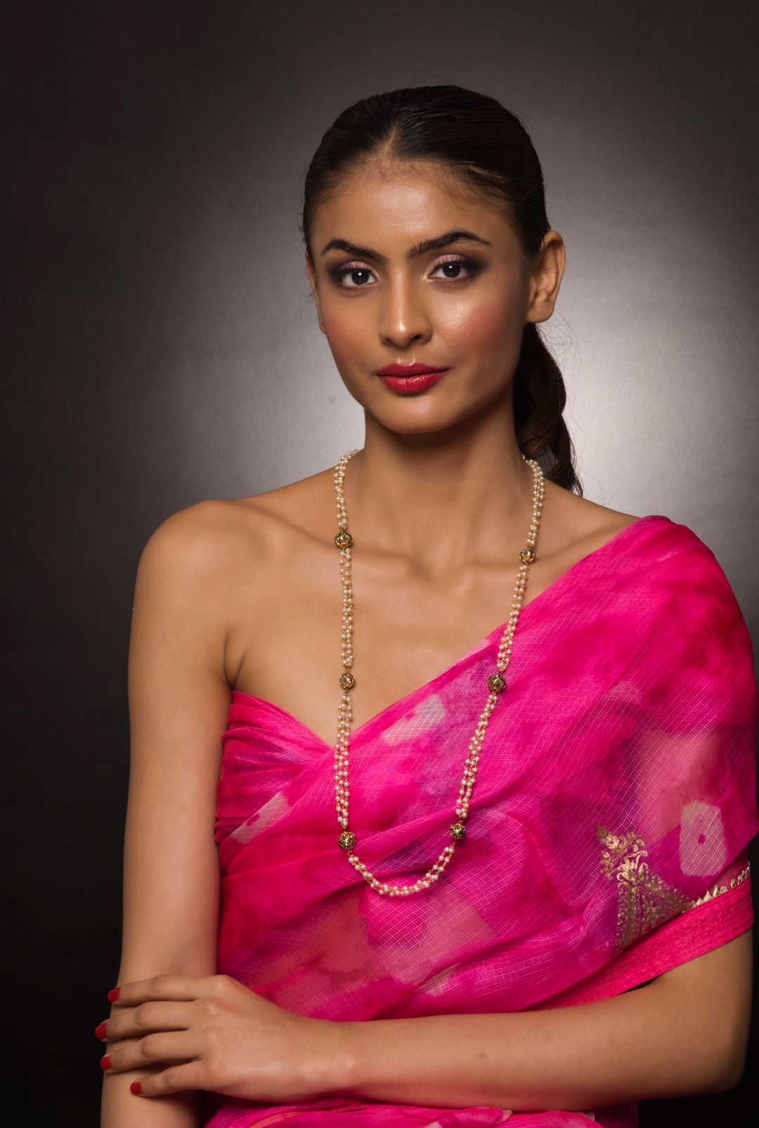 Eva White Pearl Long String Necklace - QUEENS JEWELS