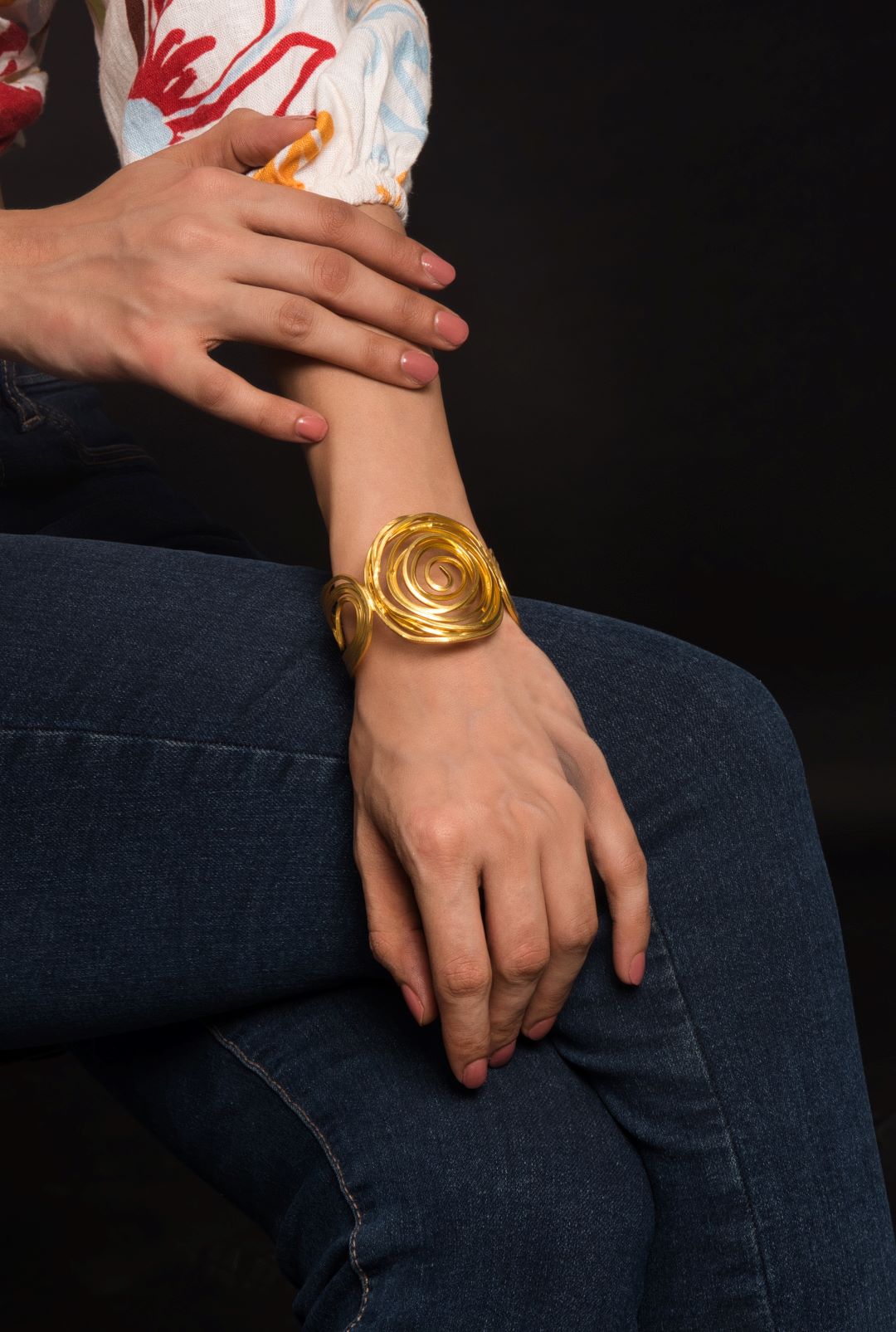 Gold Plated 3D Bracelet - QUEENS JEWELS